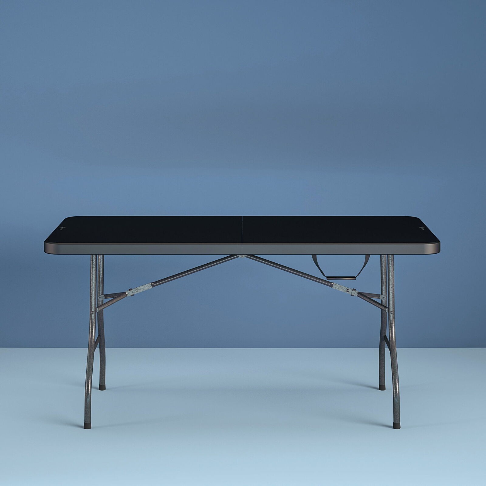 6′ Heavy Duty Centerfold Folding Table Portable Outdoor Picnic Party Camp Black