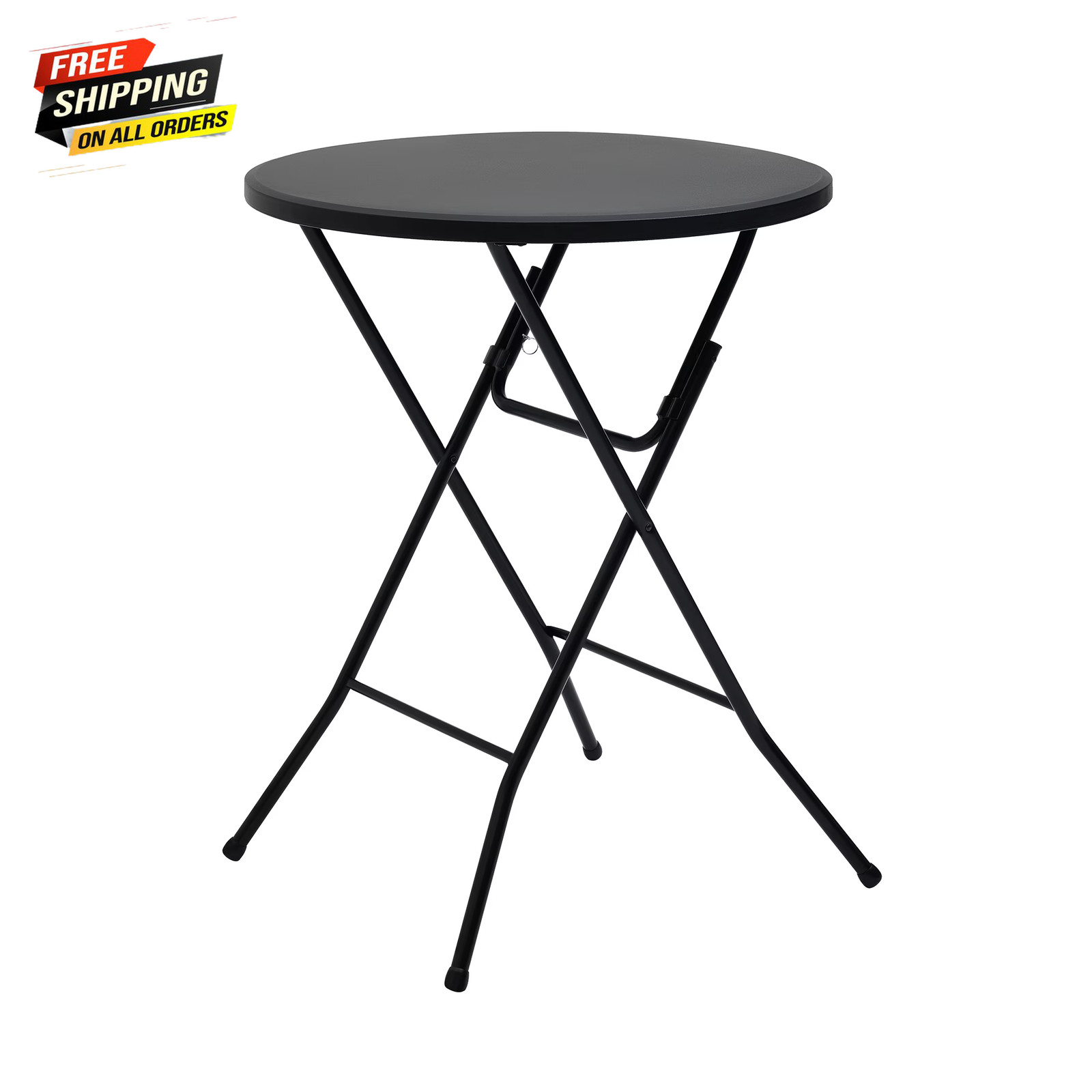 31″ round High-Top Folding Table, Black 💪👌