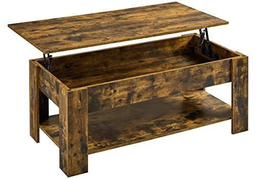 Yaheetech Coffee Table, 47.5in Lift top Coffee Table with Hidden Compartment and
