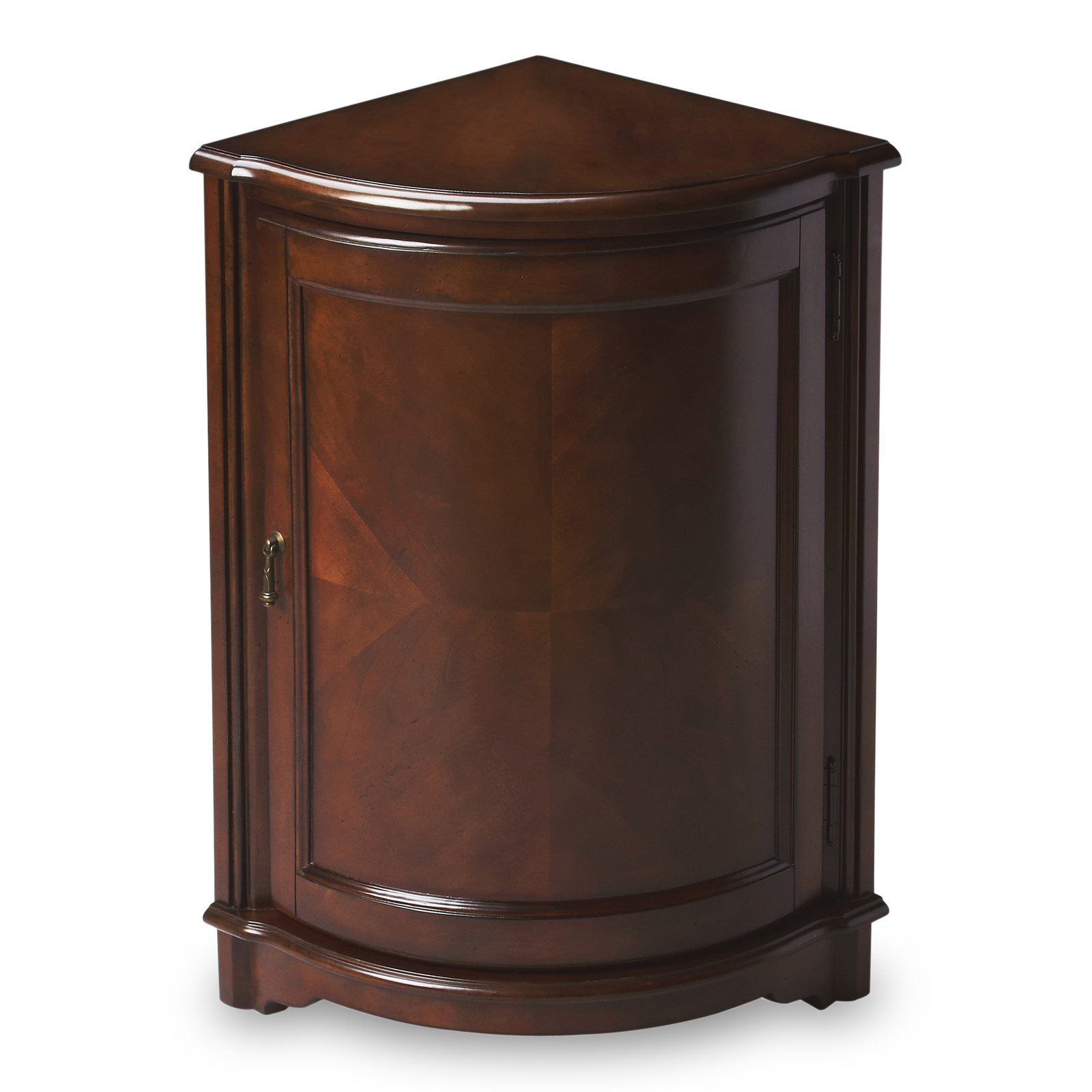 Butler Specialty Traditional Corner Cabinet In Plantation Cherry