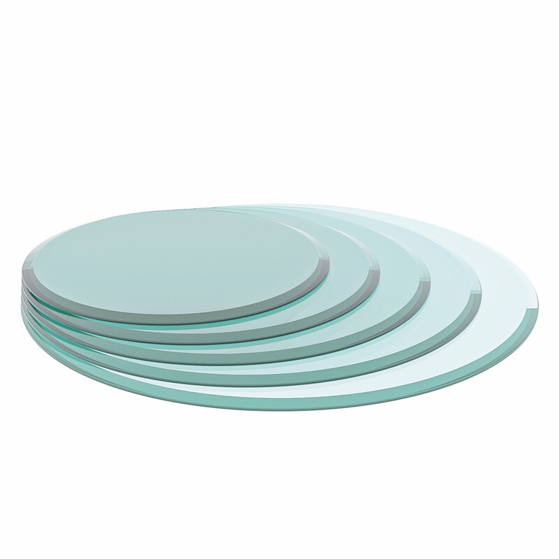 24″-40″ Inch Round Tempered Glass Table Top 1/2” Thick Beveled Polished Edge