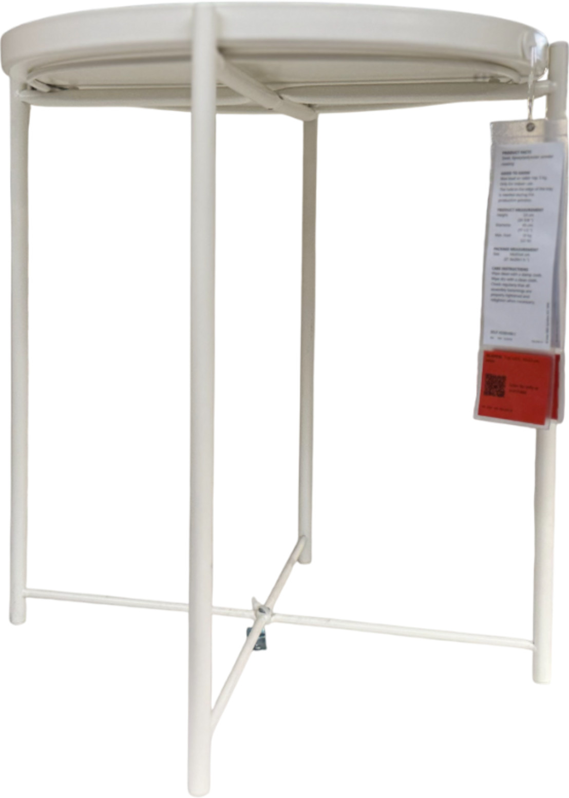 New IKEA GLADOM Tray Table White 45×53 cm (17 ½x20 ⅝ “) 703.378.19