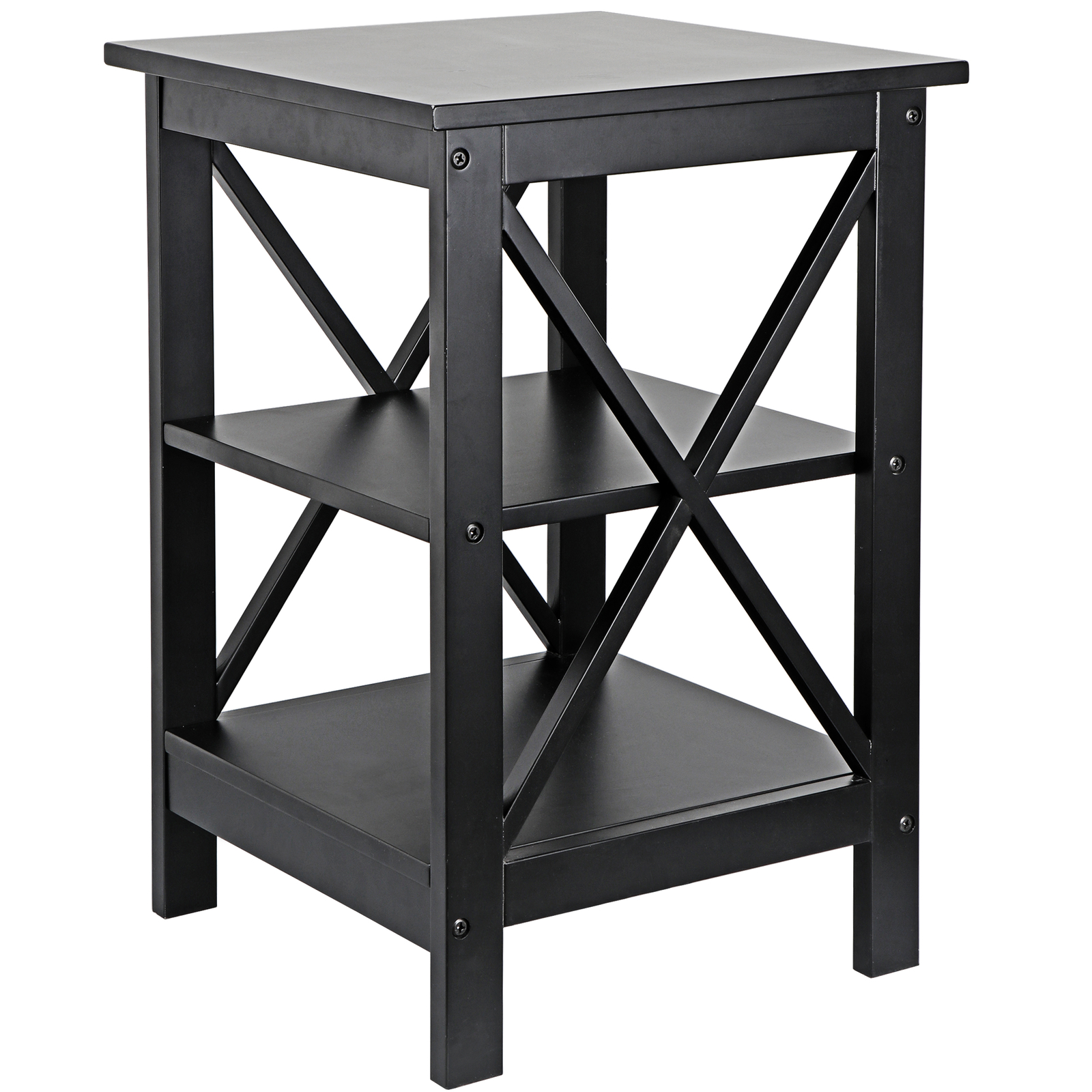 Side End Storage Shelf 24″ End Table Sofa X-Design LivingRoom Furniture