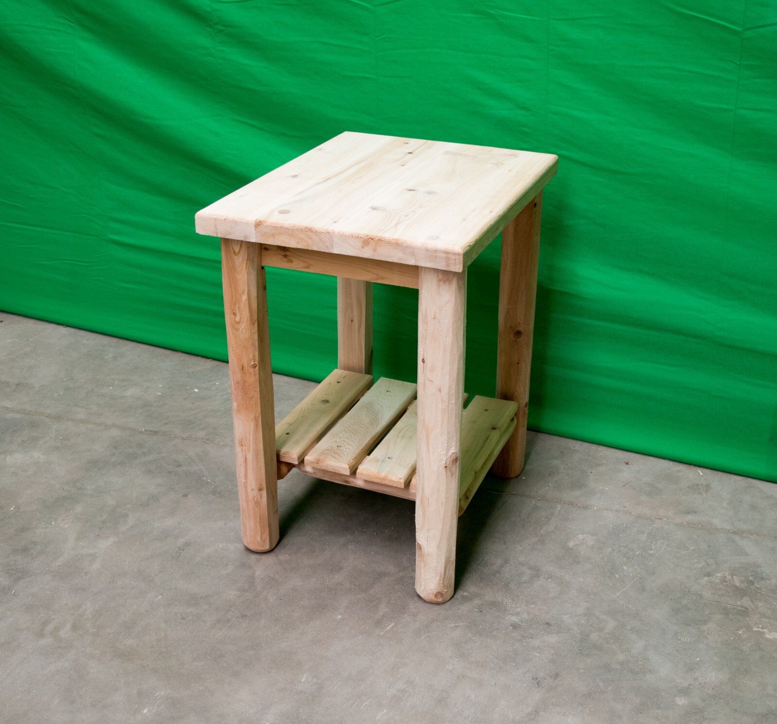 Northern White Cedar Log Sofa End Table – $259 – Free Shipping