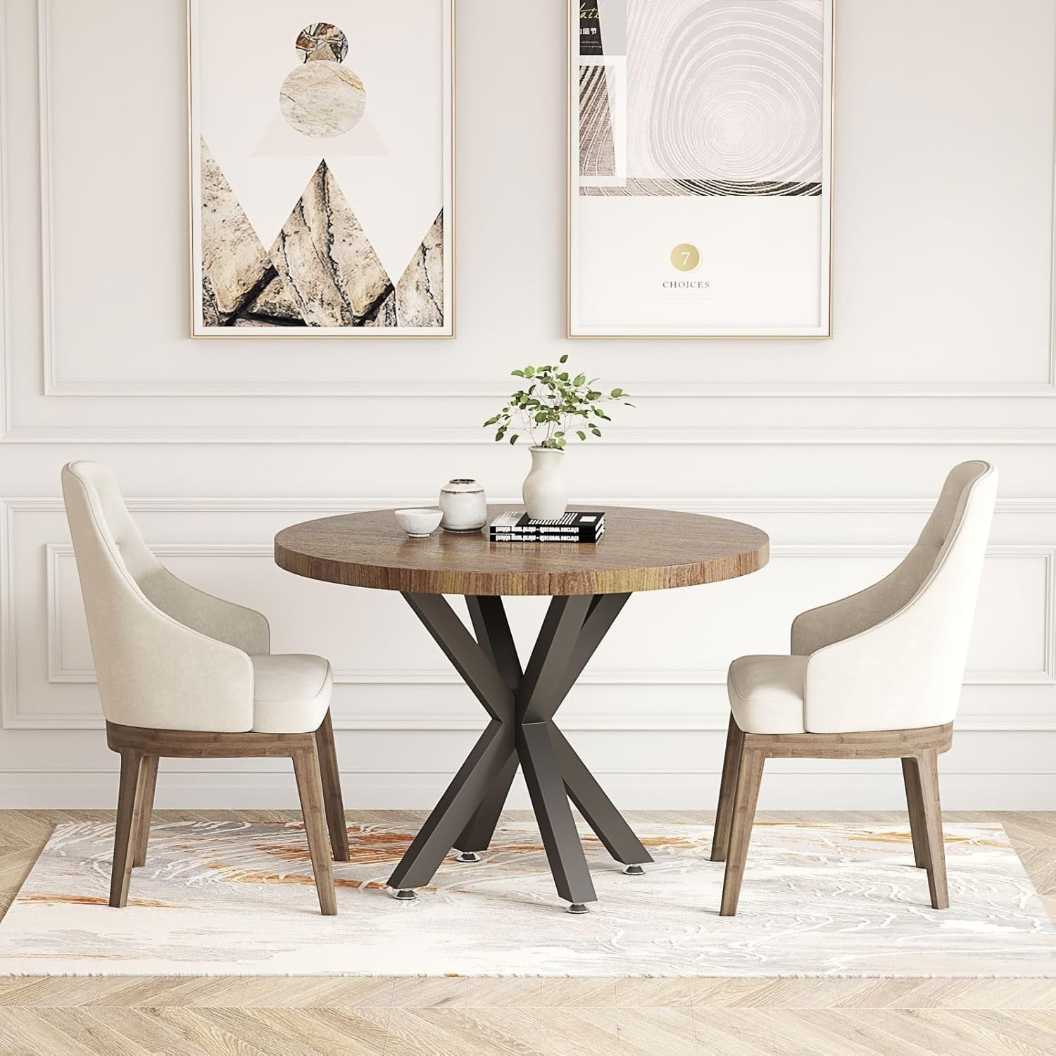 28″ Metal Table Base with Suction Cups, Modern Desk Base for Marble, Glass,