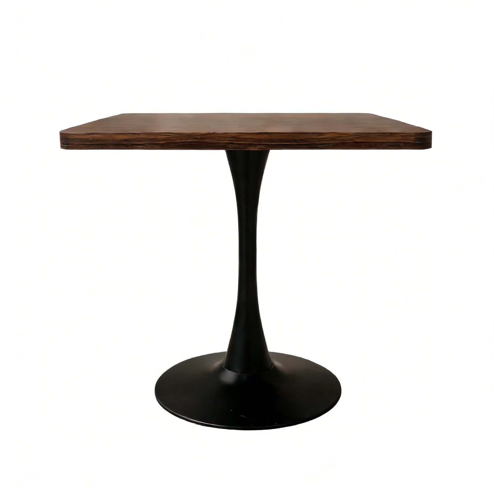 Walnut Tulip Table 27.6″ Mid Century Pedestal for Kitchen Cafe