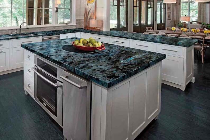 Labradorite Kitchen Countertop, Labradorite Stunning Dining Table Furniture Deco
