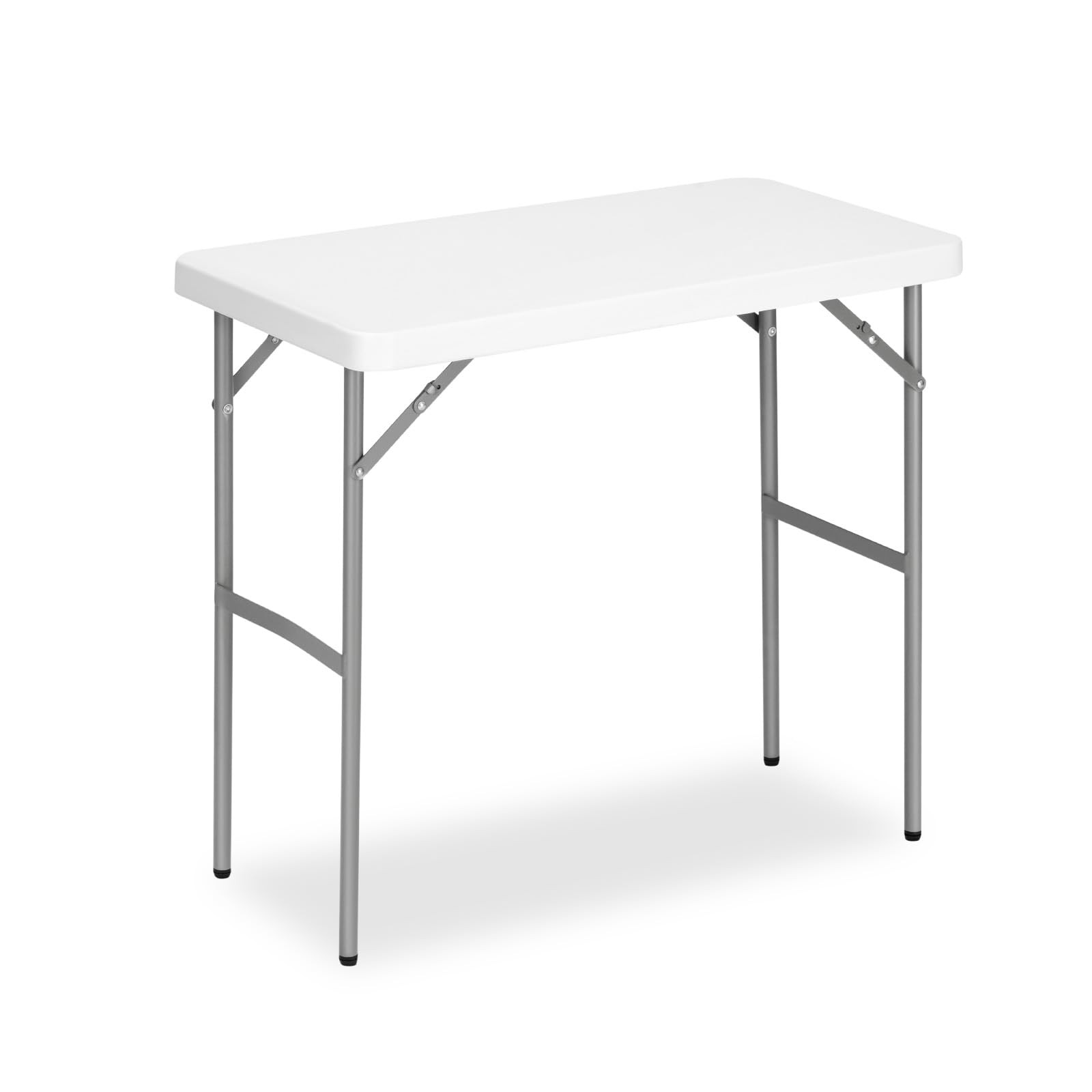 2.7ft Rectangular Folding Table for All-Occasion, Foldable with HDPE Tabletop