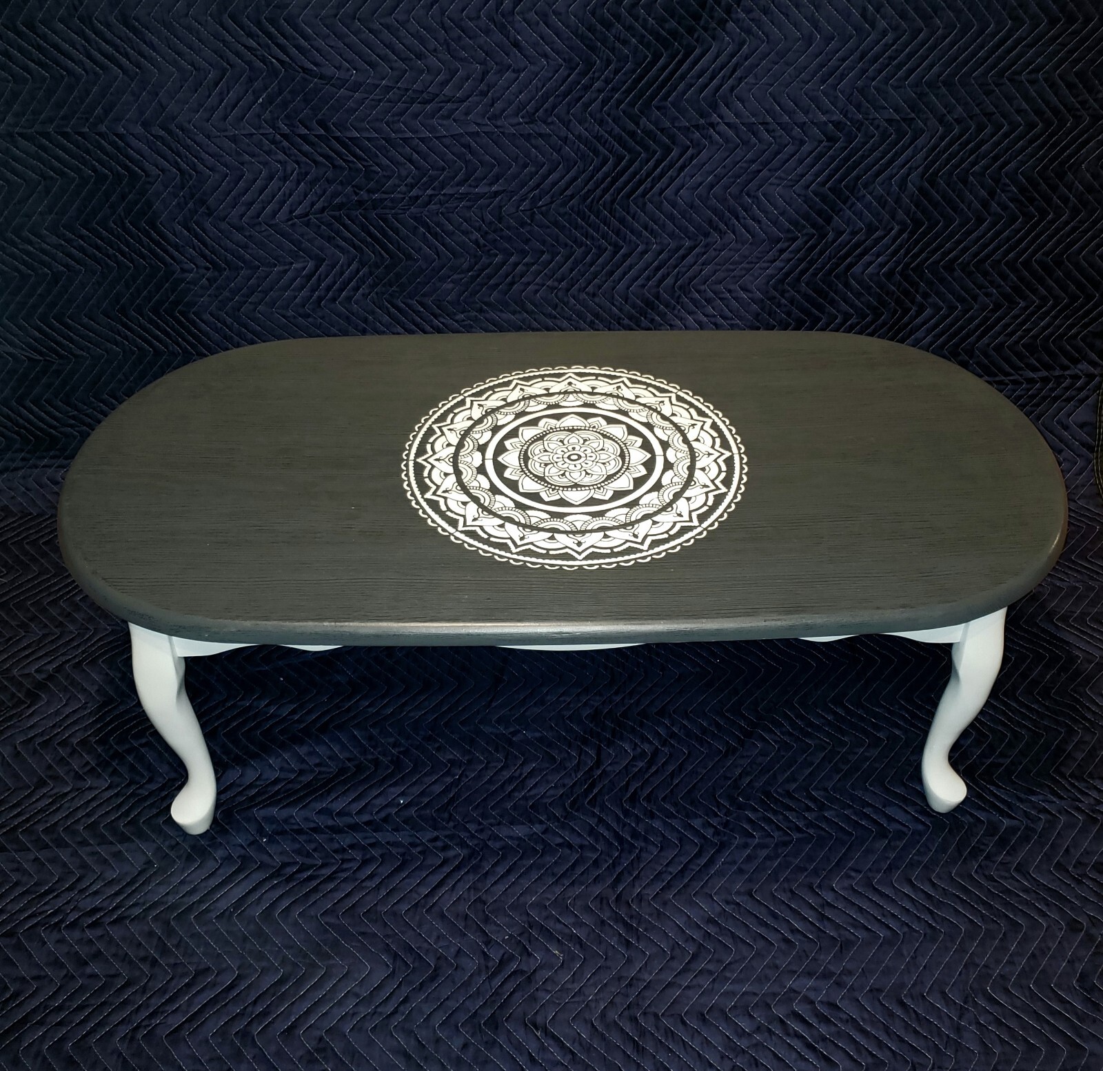 Re Designed Newly Finished Oval Coffee Table