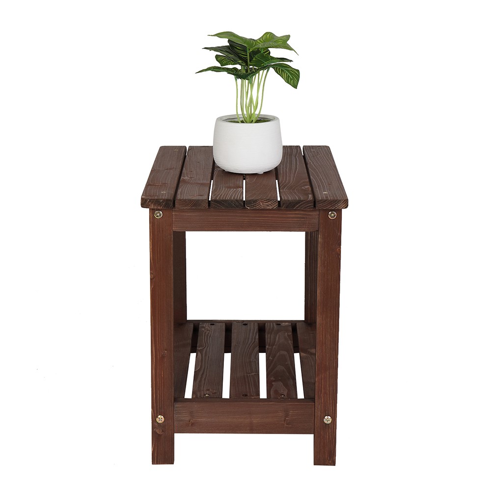 Wood Side Table Light Brown