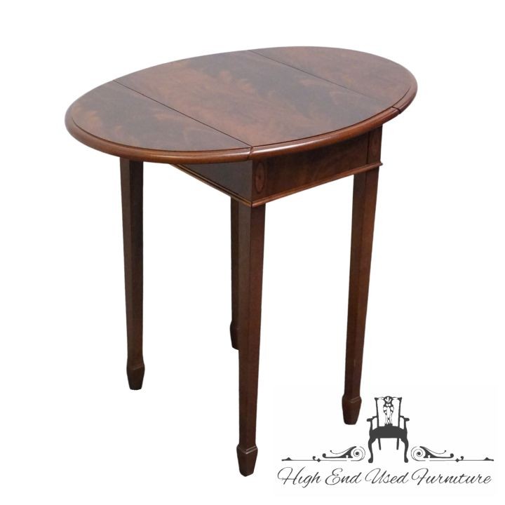 HEKMAN FURNITURE Solid Flame Mahogany Traditional Style 26″ Drop Leaf Accent …