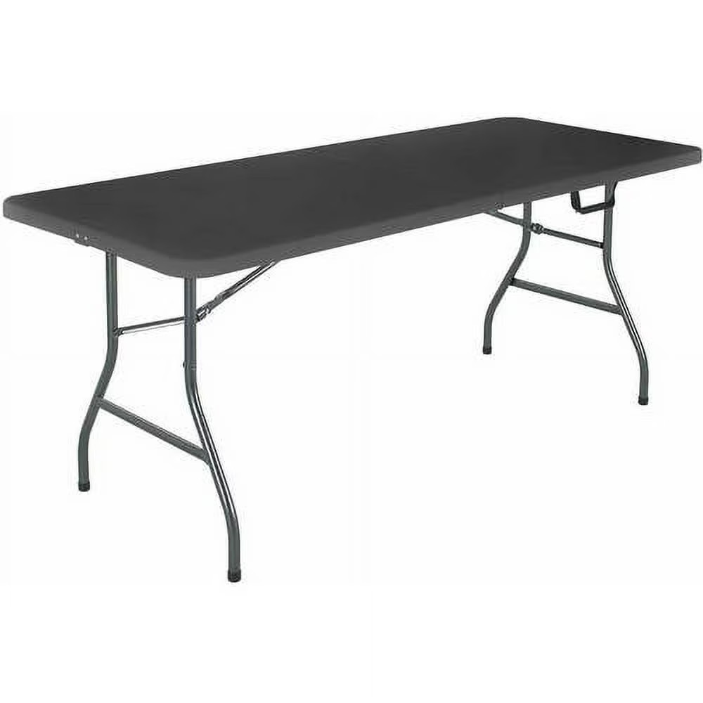 Cosco 6 Foot Premium Folding Table, Black 14678WSL1 72″ L x 30″ W x 29″ H