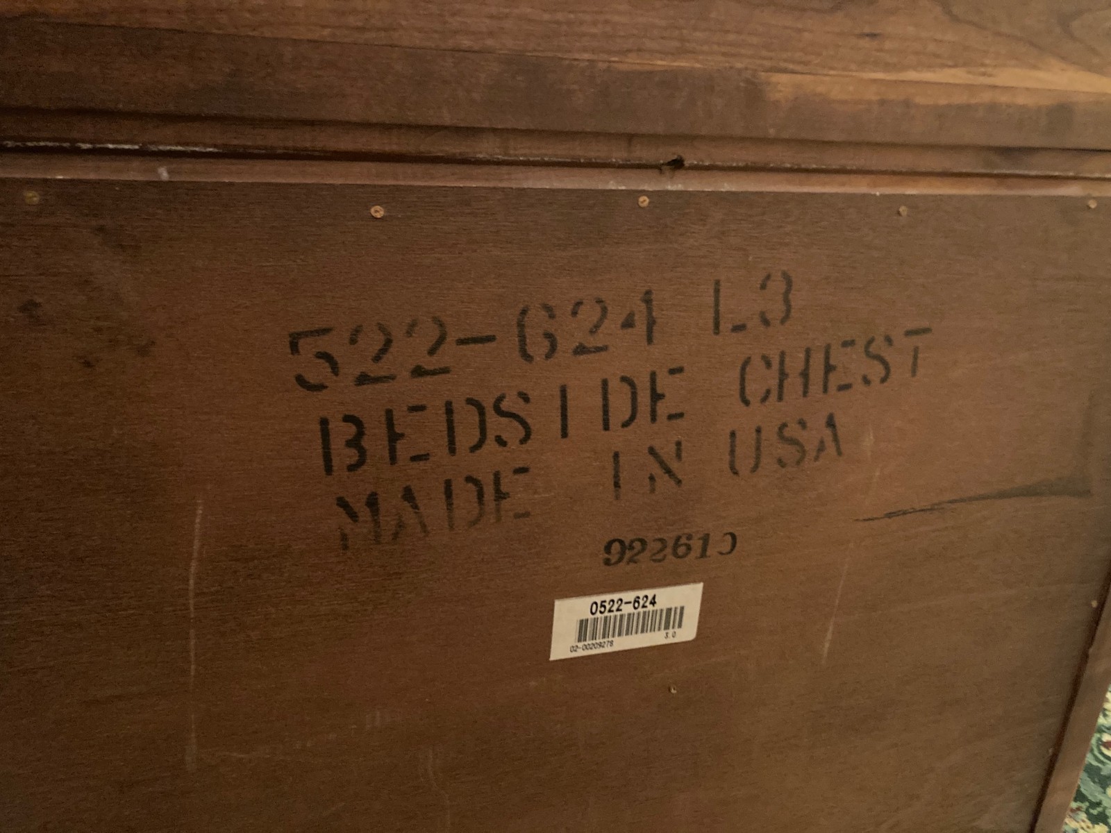 Lexington Furniture Solid Cherry 30″ wide Bedside chest table 5 drawer 30″ high