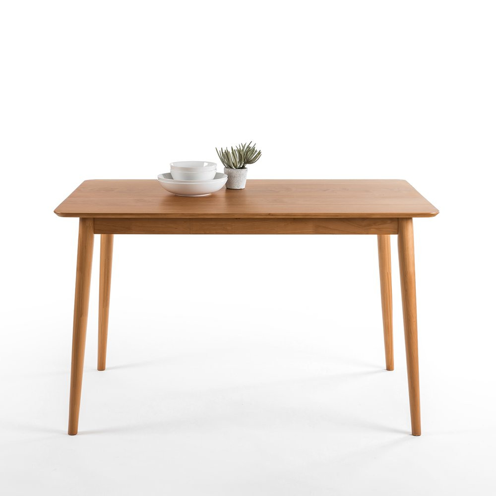 Wood Dining Table 47″ Solid Wood Kitchen Office Dining Room Table Easy Assembly