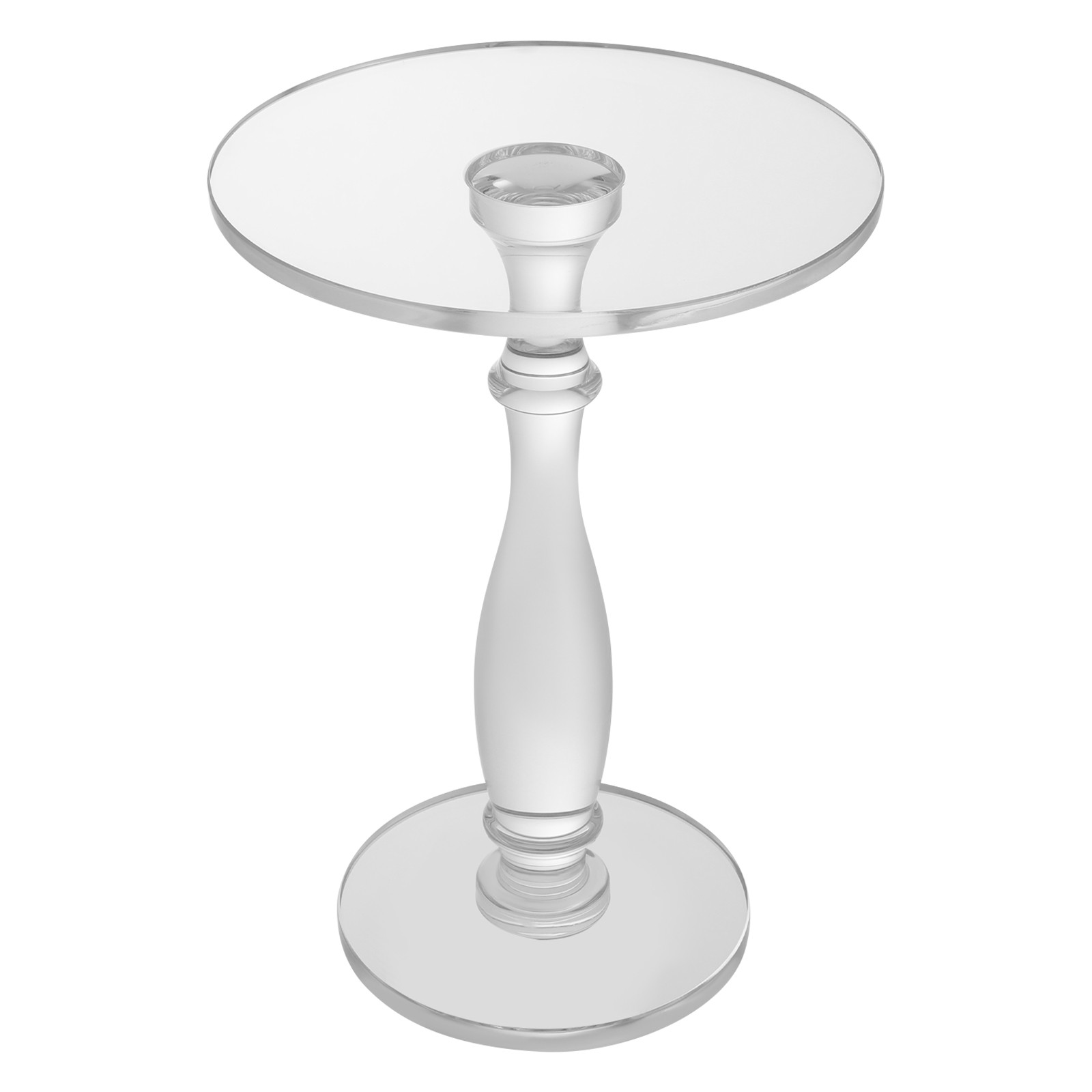 Acrylic Round Side Table 40kg Capacity Coffee Table 19.5 in H Home Sofa Table