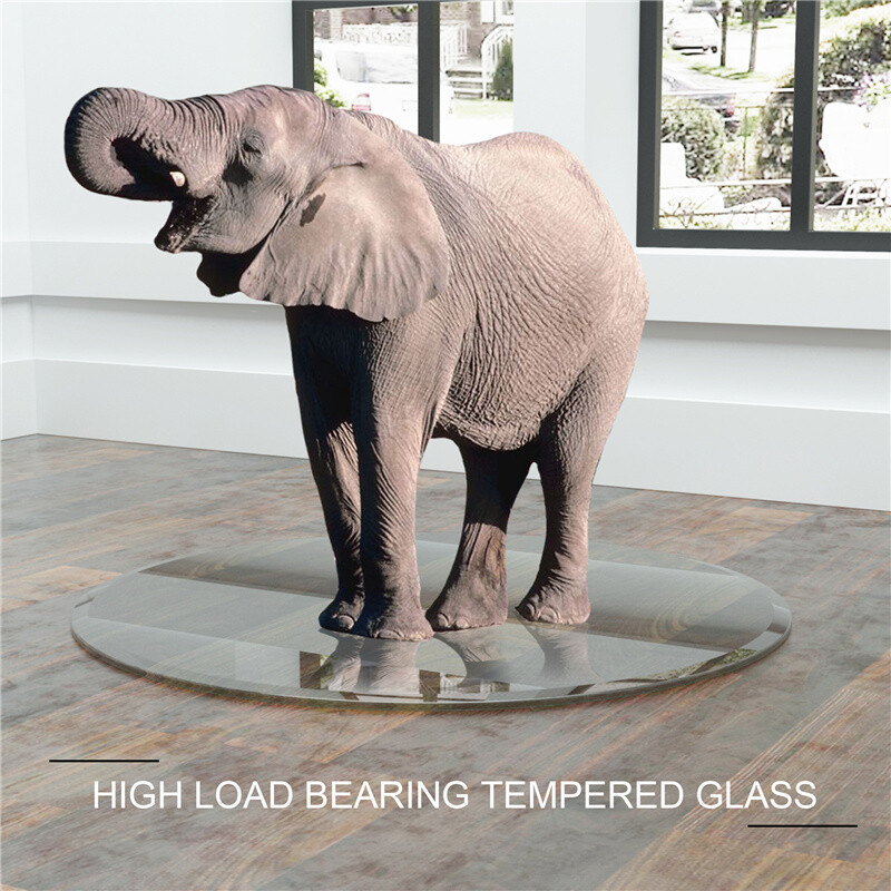 20″-36″ Inch Round Tempered Glass Table Top 1/4″ Inch Thick Flat Polished Edge