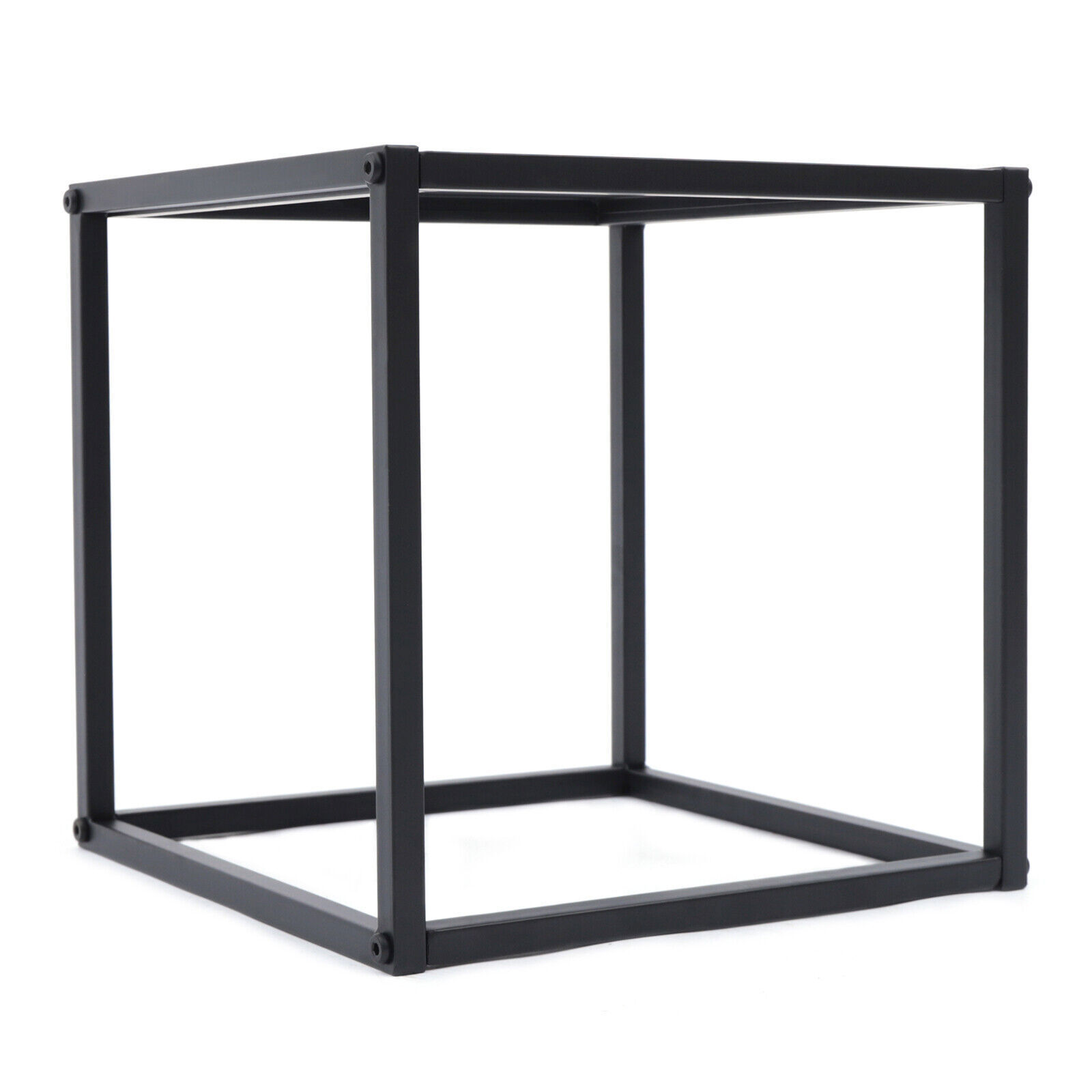 2x Square Coffee Table End Table Modern Metal Side Table Matt Black Home Office