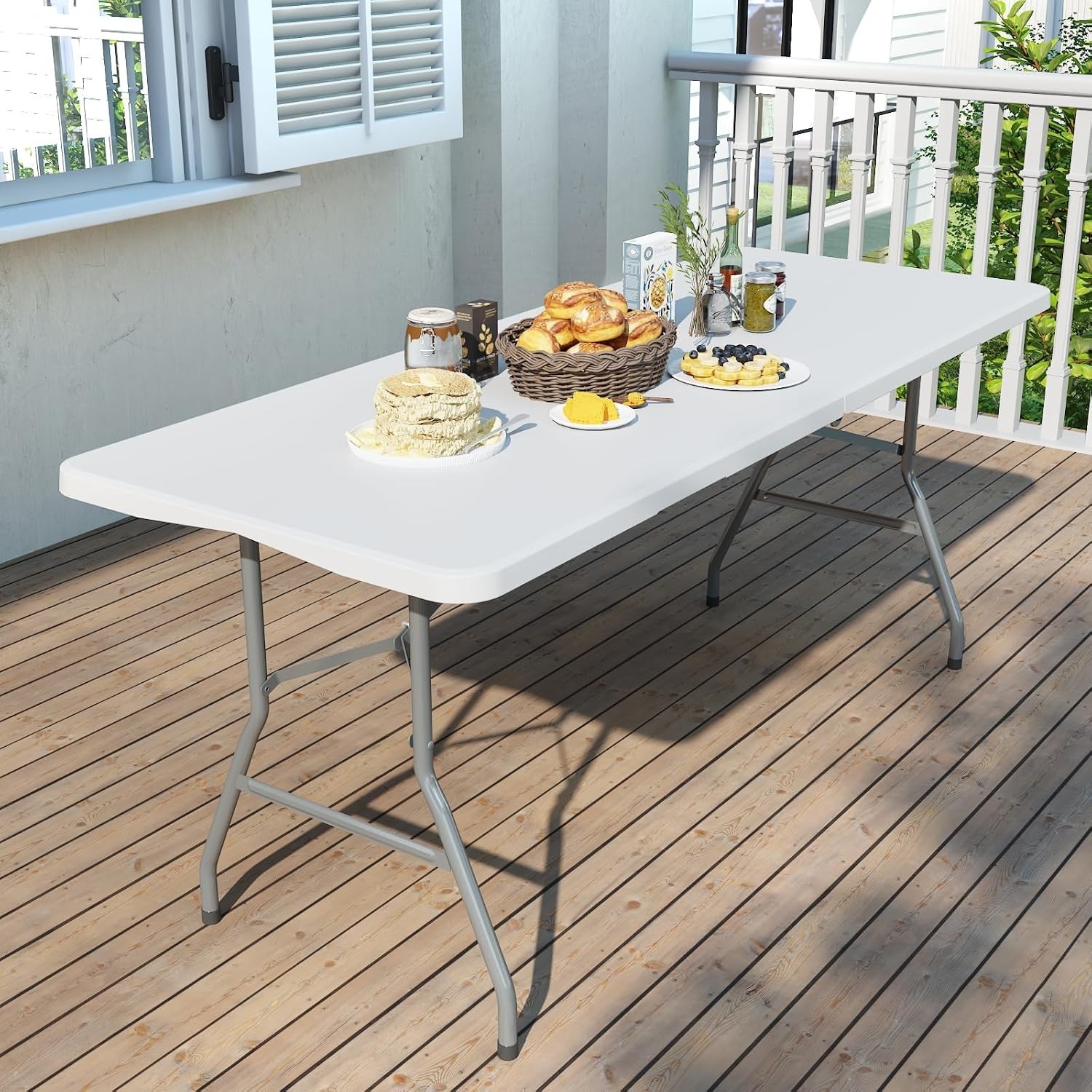 Elegant 6FT Foldable Table for Indoor & Outdoor Events – Sturdy & Lightweight