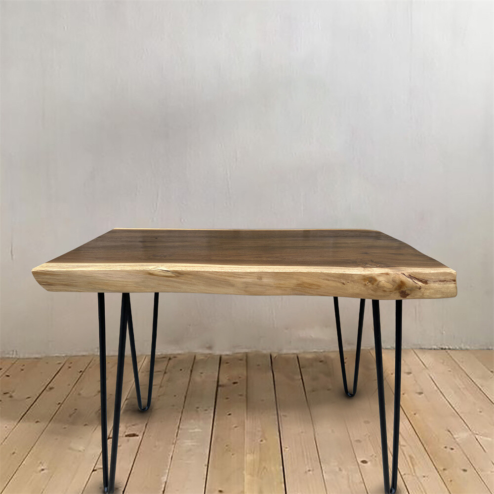 Rustic Teak Live Edge Small Coffee Table Mid-Century Modern Table Home Decor