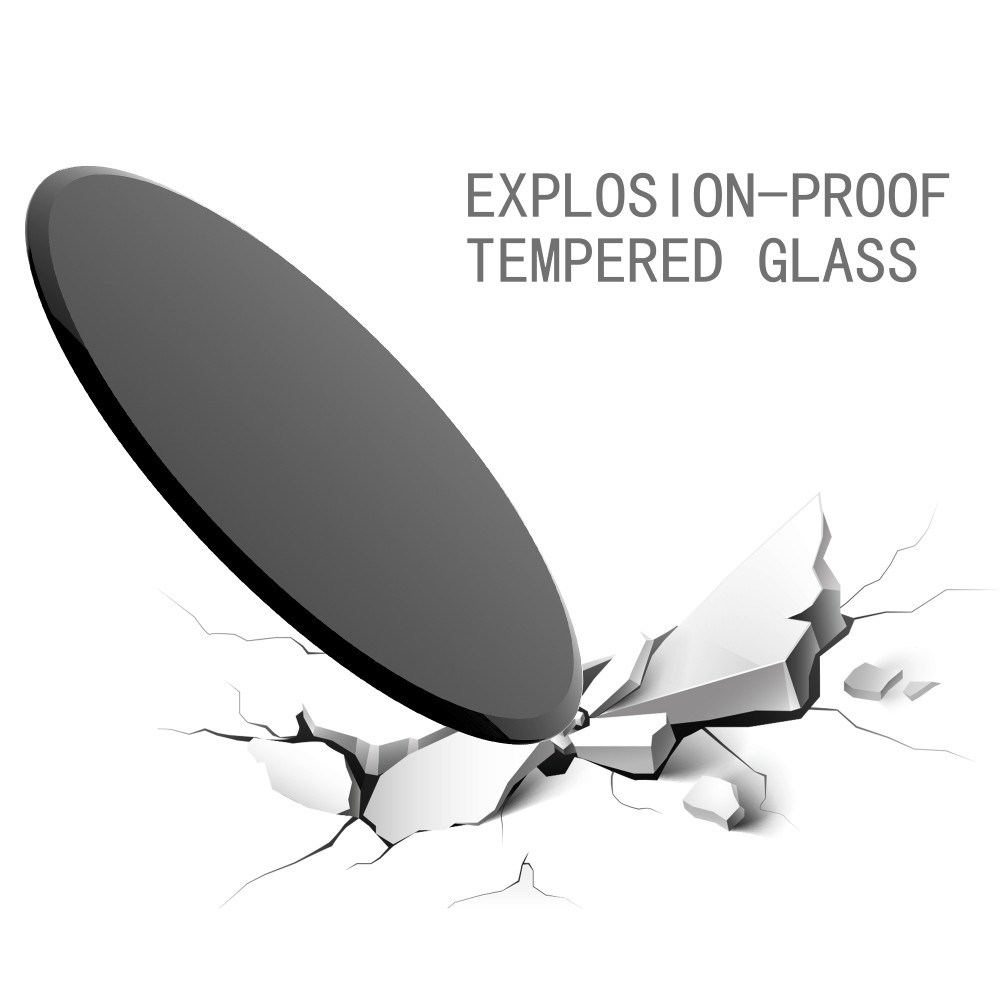 36″ Round Black Tempered Glass Table Top 2/5″ Thick Bevel Polished Edge