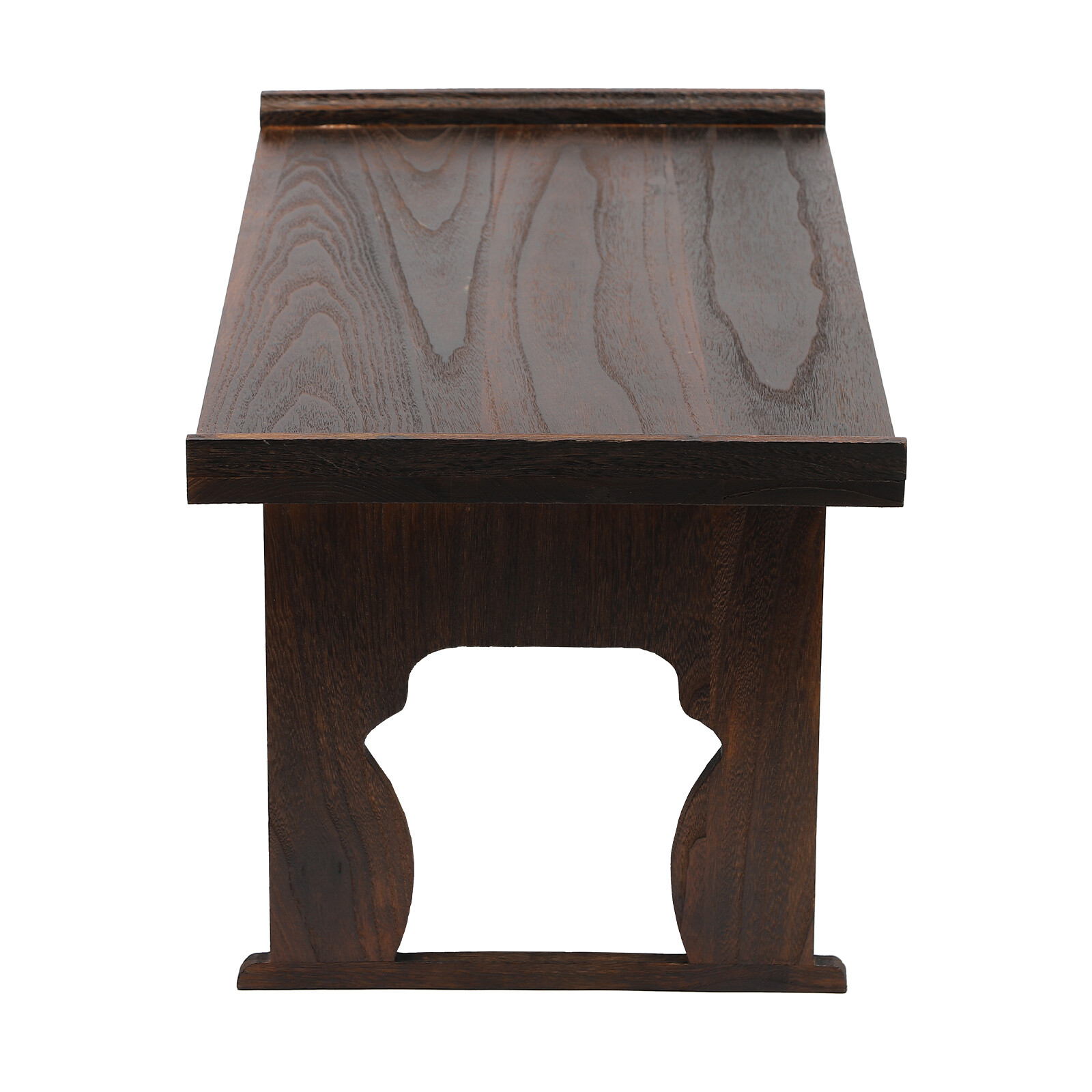 Foldable Bed Laptop Desk Walnut Sycamore Wood Tray Table 31.5 x 17.72 In