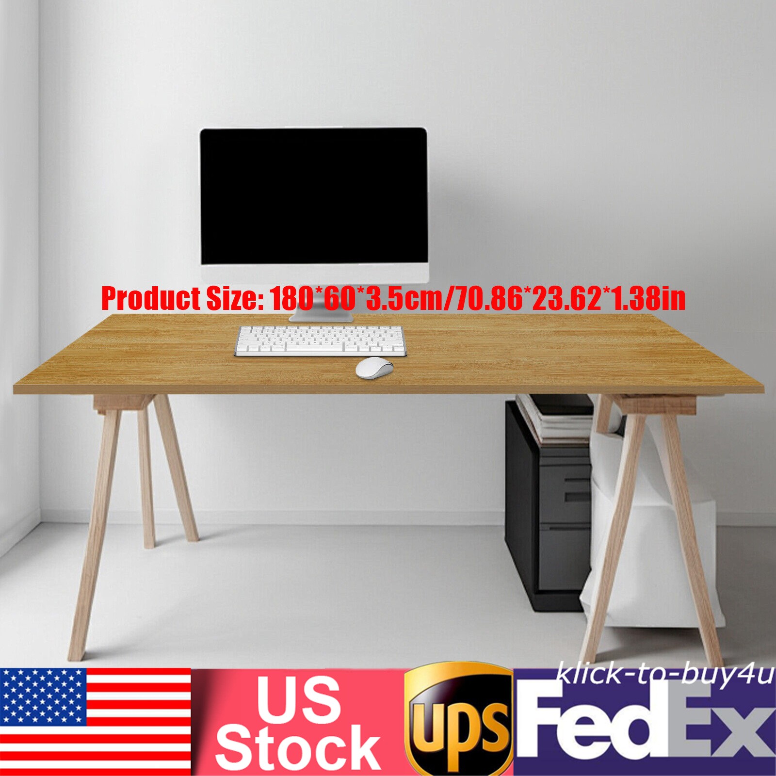 70in Tabletop Rectangular Countertop Plywood Countertop Wood Color for kitchens