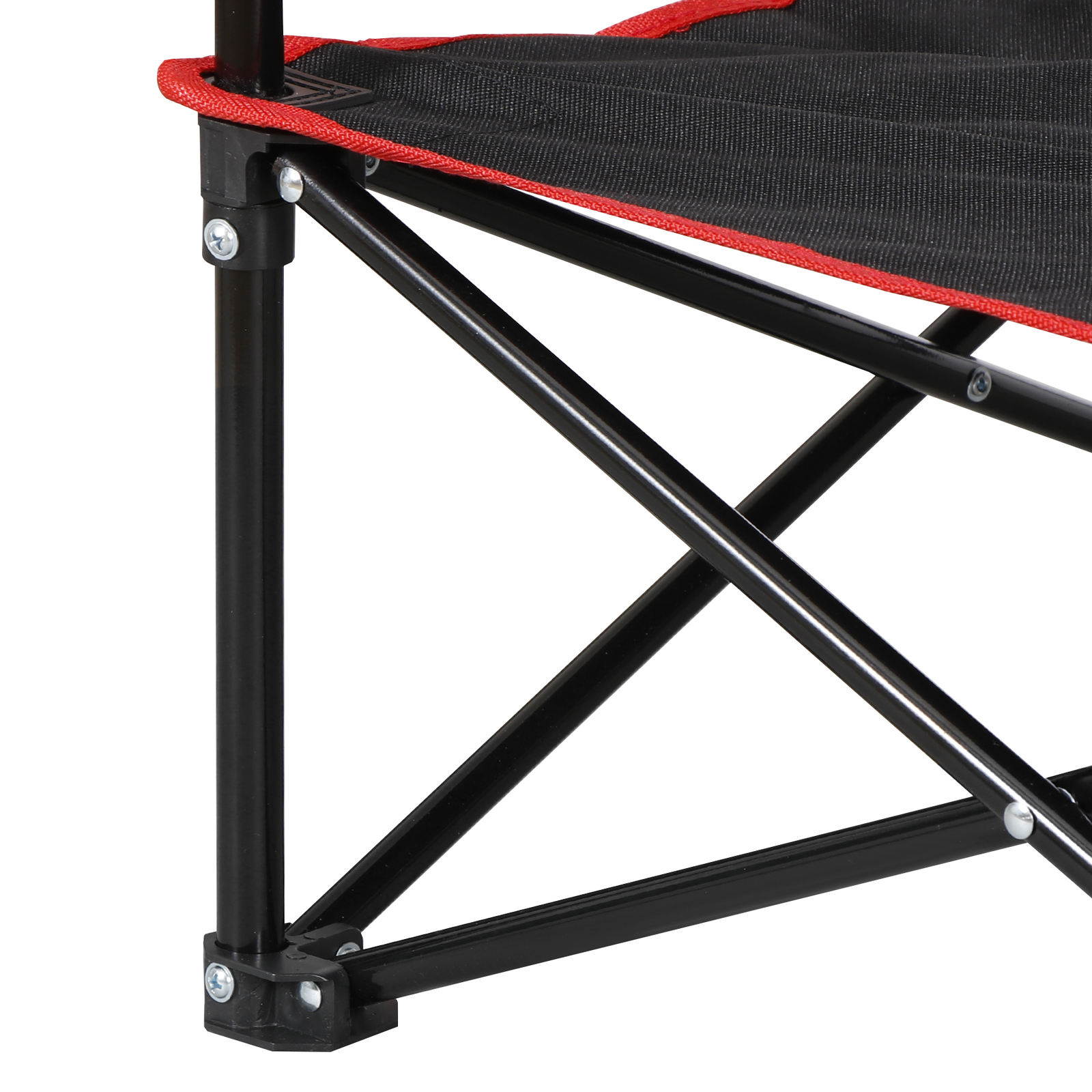 28″ Round Folding Picnic Table Lightweight Canvas Beach Table w/Cup Holder Black