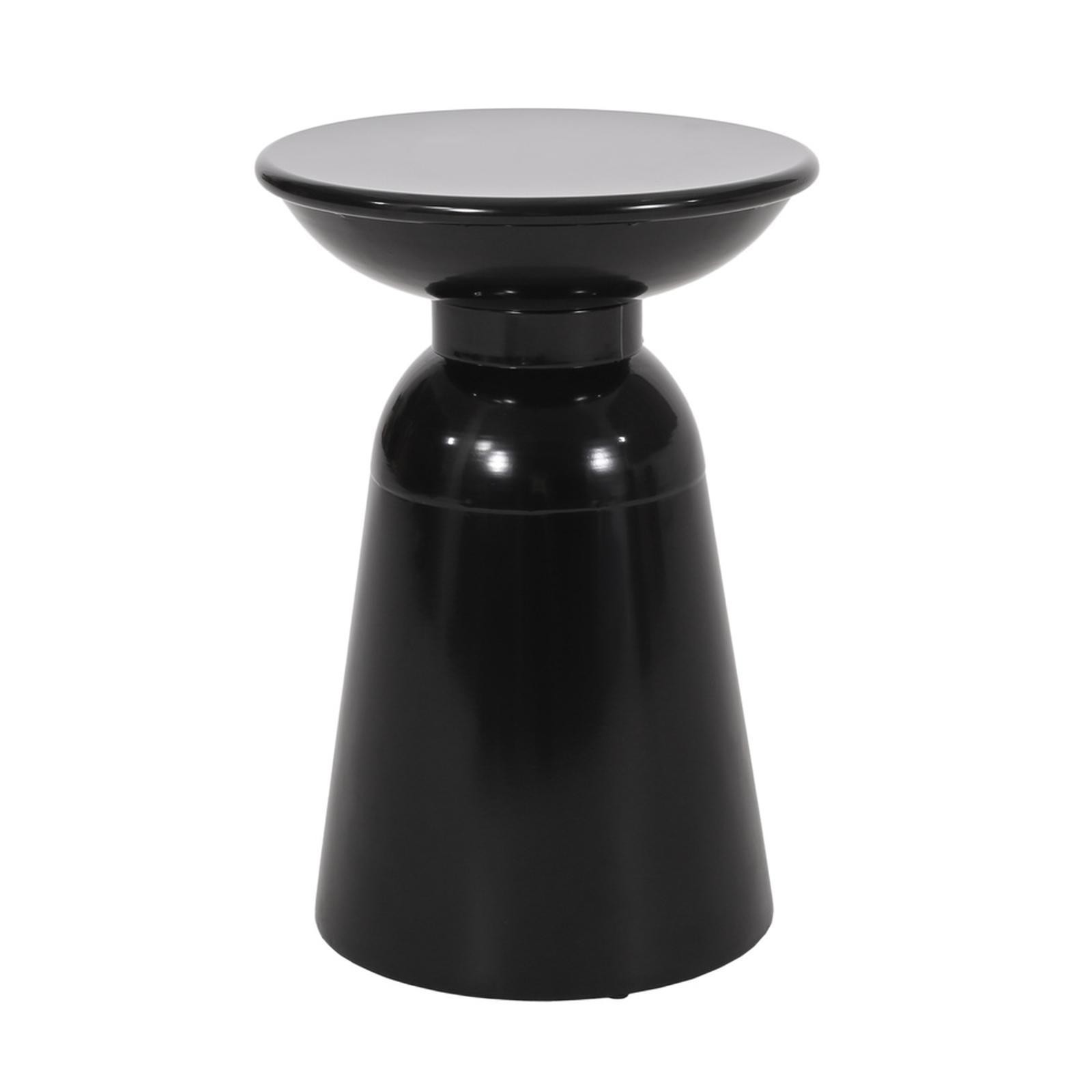 Contemporary Metal End Tables, Powder-Coated Iron, Sleek Pedestal Design, Ideal