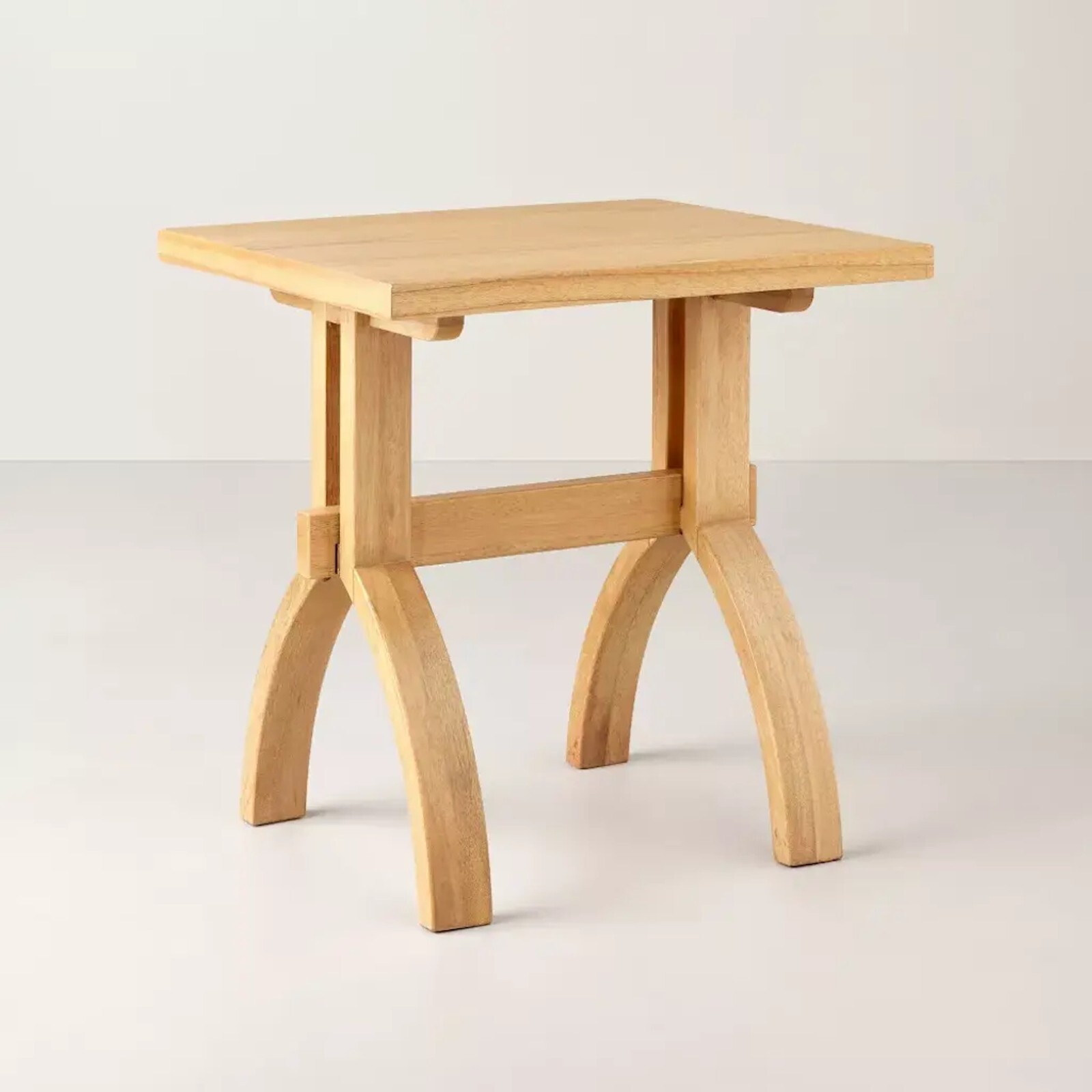 Saw Horse Wood Accent Side Table Natural Hearth & Hand With Magnolia – NEW