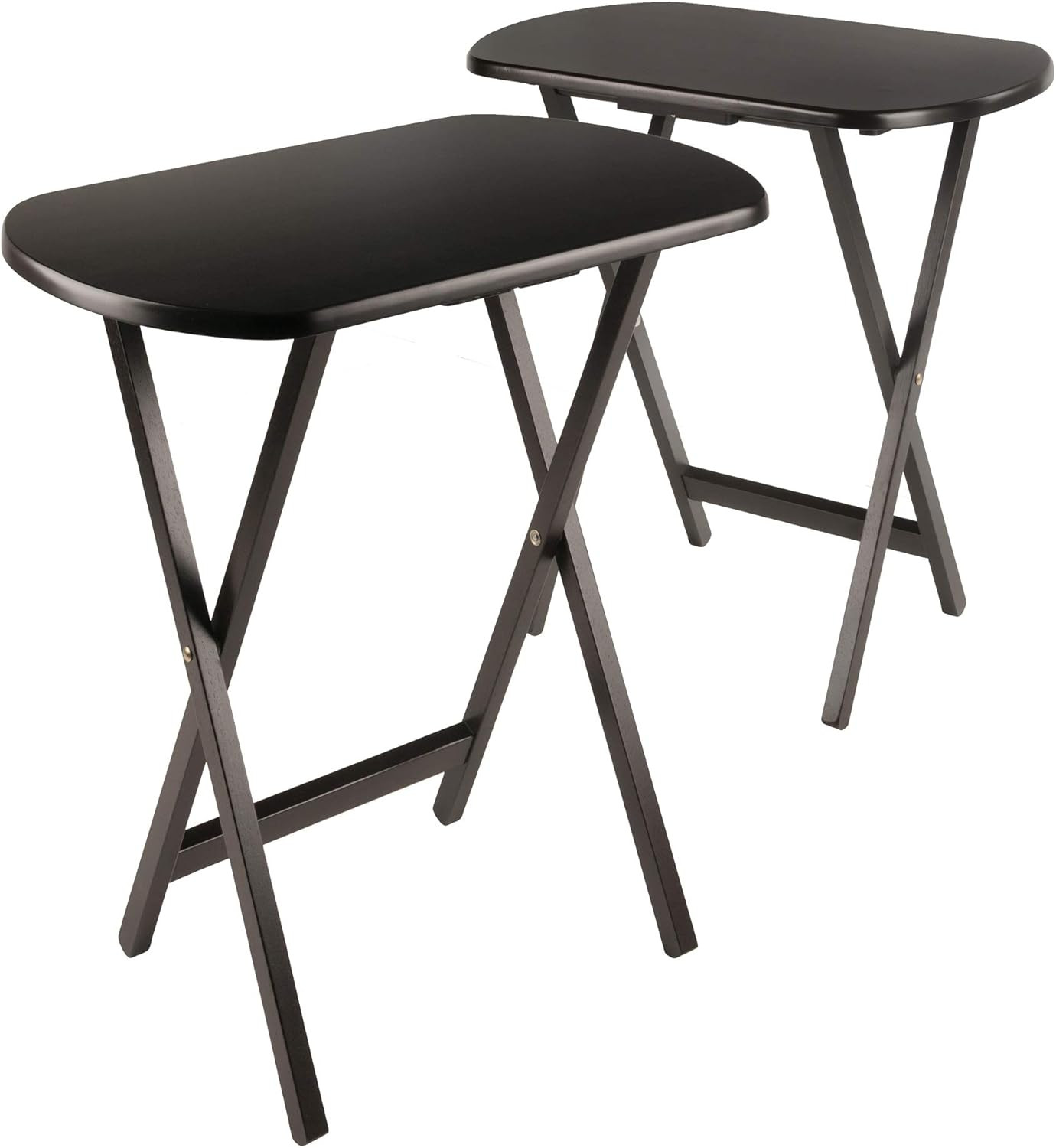 Corbett Set of 2 Oversized Foldable Snack Tables, Easy to Store Portable Fold up