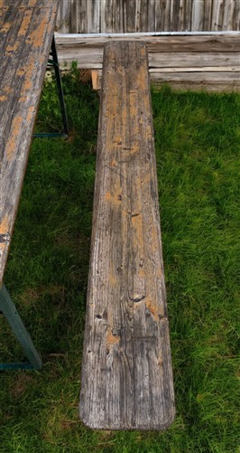 Vintage German Oktoberfest Beer Garden Table & Bench, Wood Outdoor Set B53