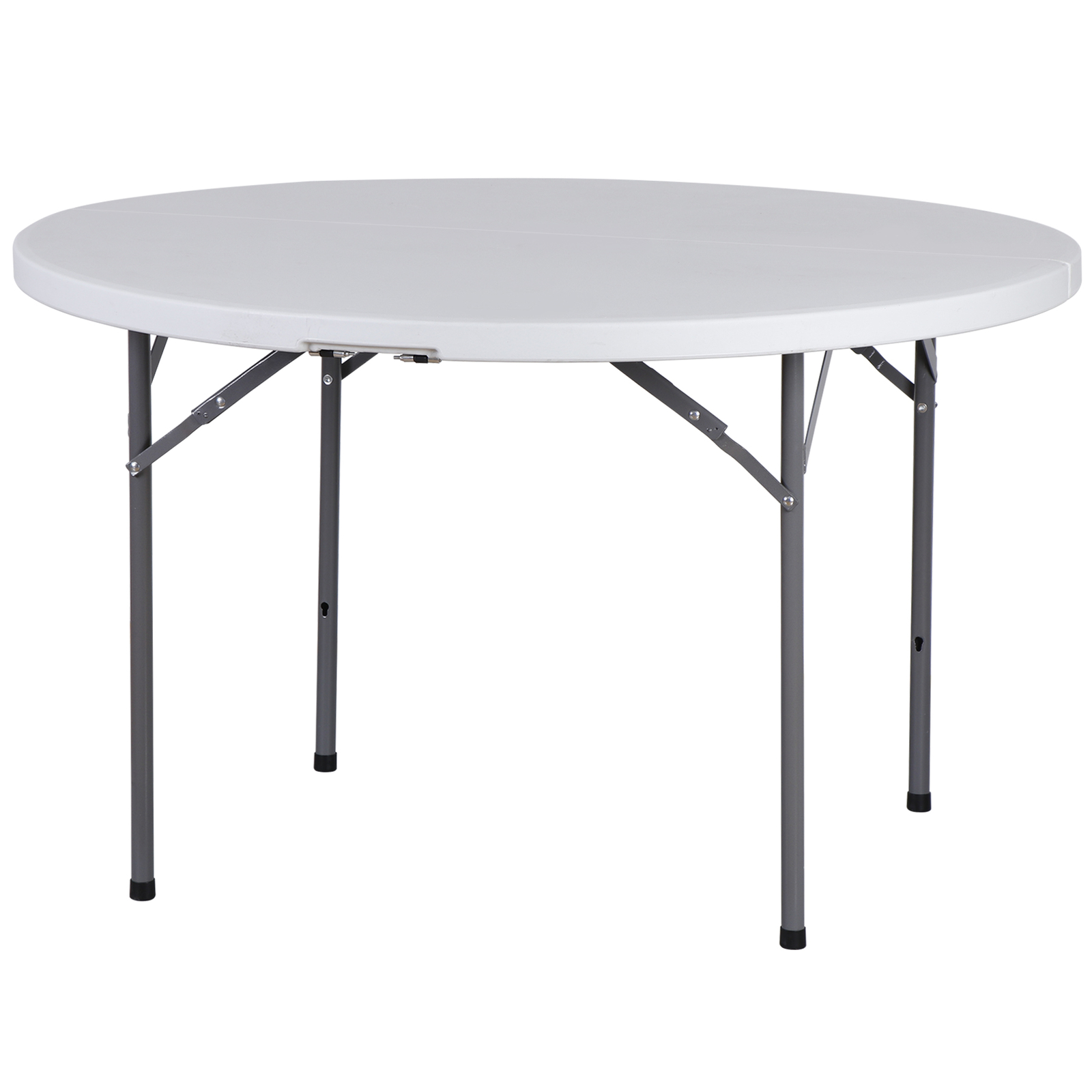 4 FT Round Folding Card Table 48″ Indoor Outdoor Portable Plastic Camping Table
