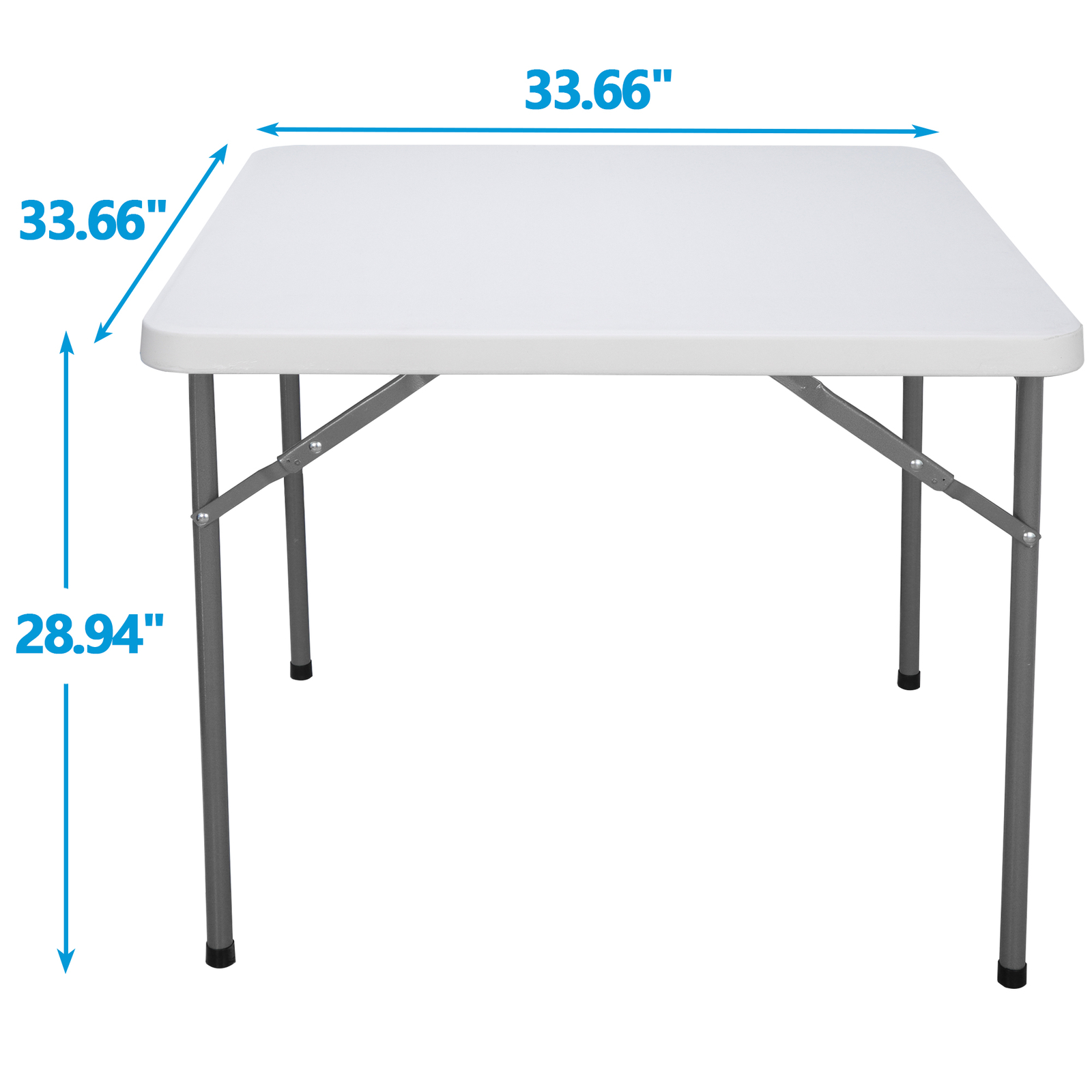 3FT Square Folding Card Table Garden Yard Beach Family Picnic Party Multipurpose