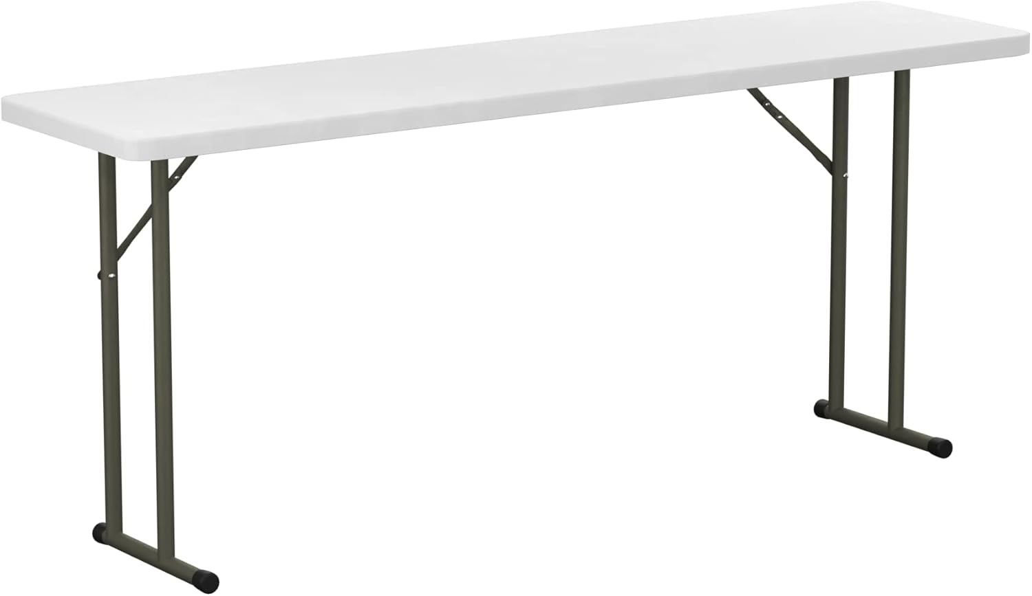 18″ X 72″ Granite White Heavy-Duty Blow Molded Plastic Folding Table