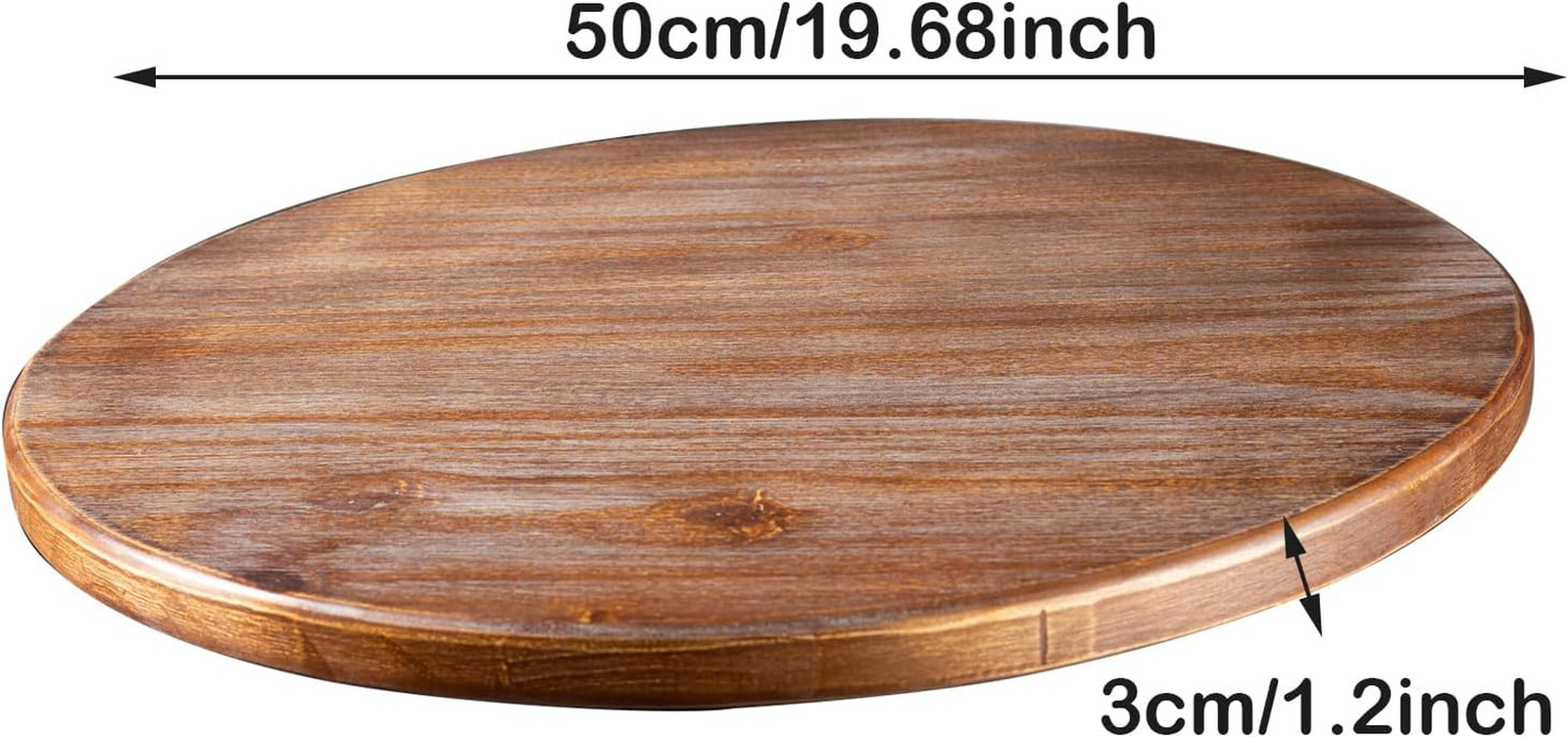 19.7″ Farmhouse Round Pine Wood Table Top for Bistro & Bar Tables