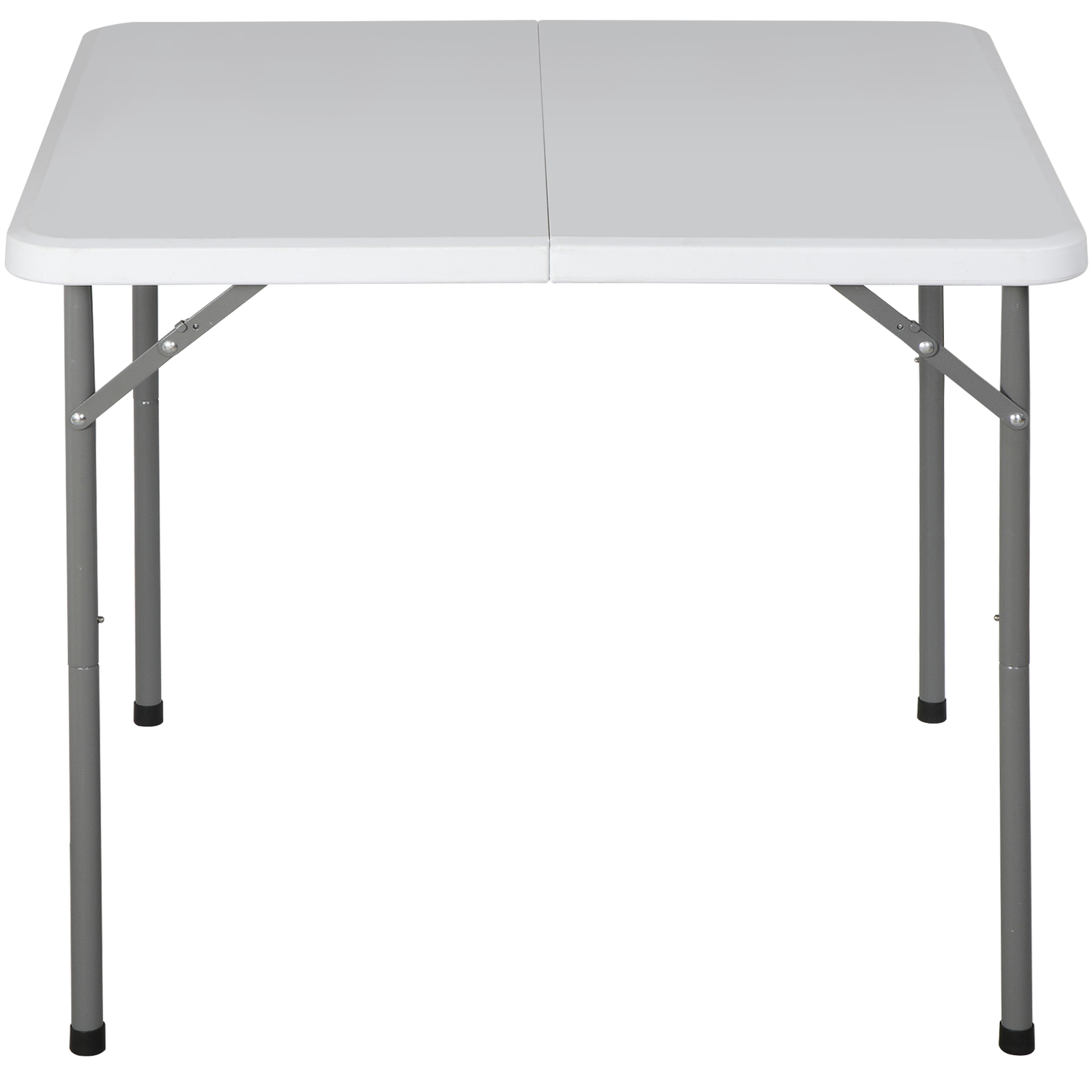 34″ Square Folding Card Table Fold-in-Half Utility Plastic Table w/Carry Handle