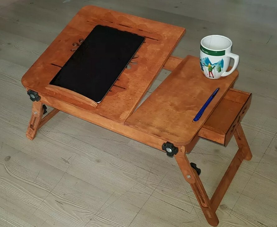 DIGITAL VECTOR FILE, Laptop table for bed, size53x35 sm. for 10 mm plywood