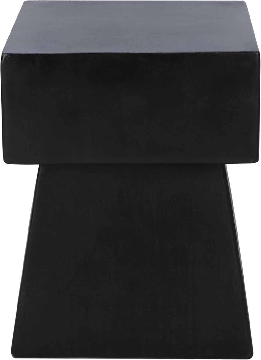 Outdoor Zen Black Mushroom Modern Concrete Accent Table