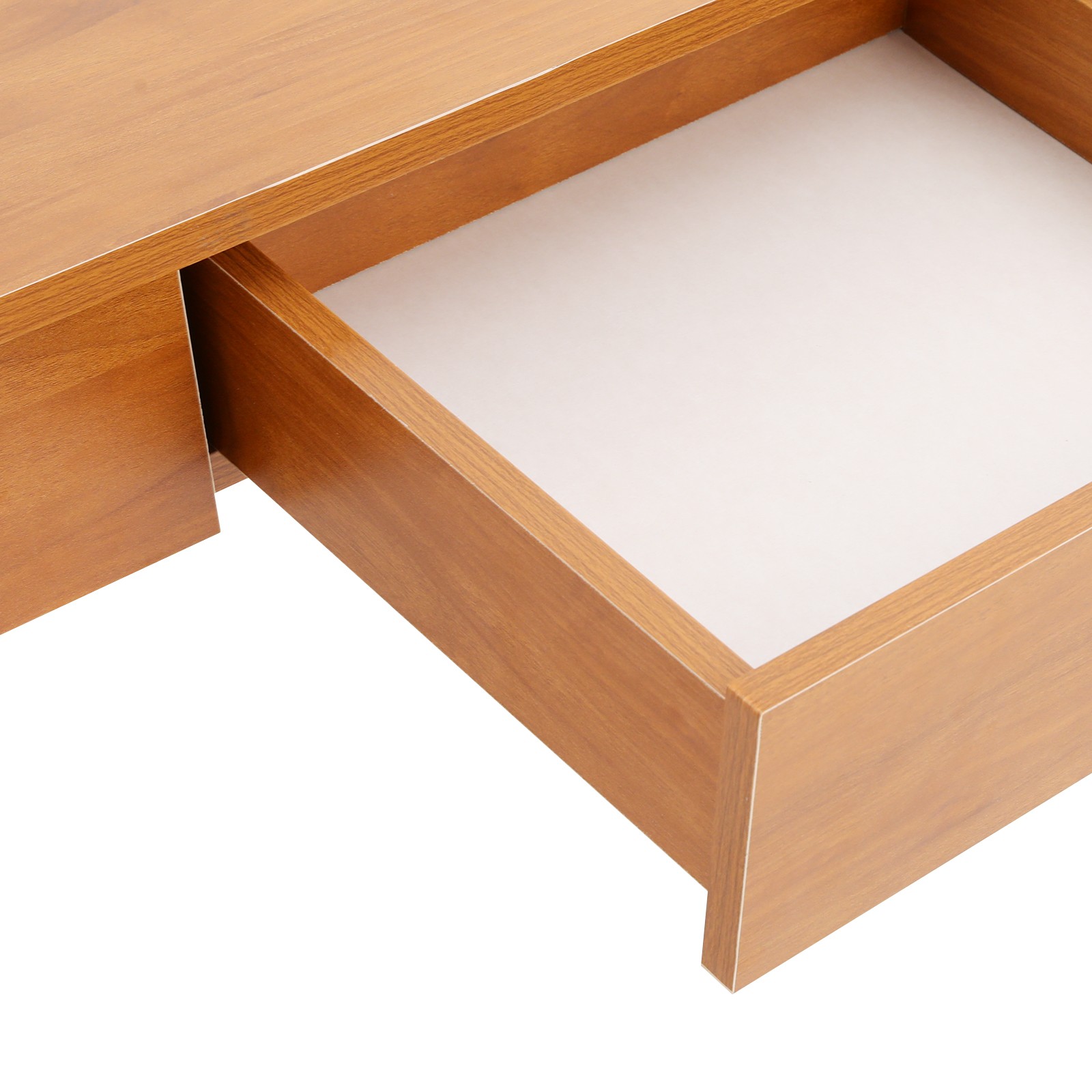 Solid Wood Coffee Table With 2 Drawers Bedroom Living Room Tea Table End Table