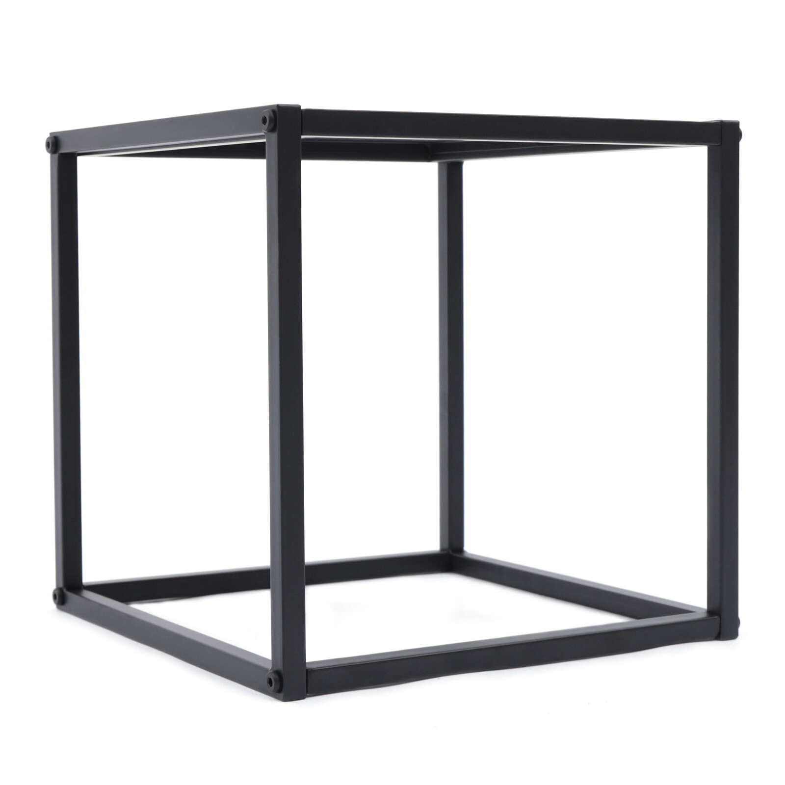 2pcs Modern Metal Square Tray Coffee Tea Table Matte Black Plate End Side Table