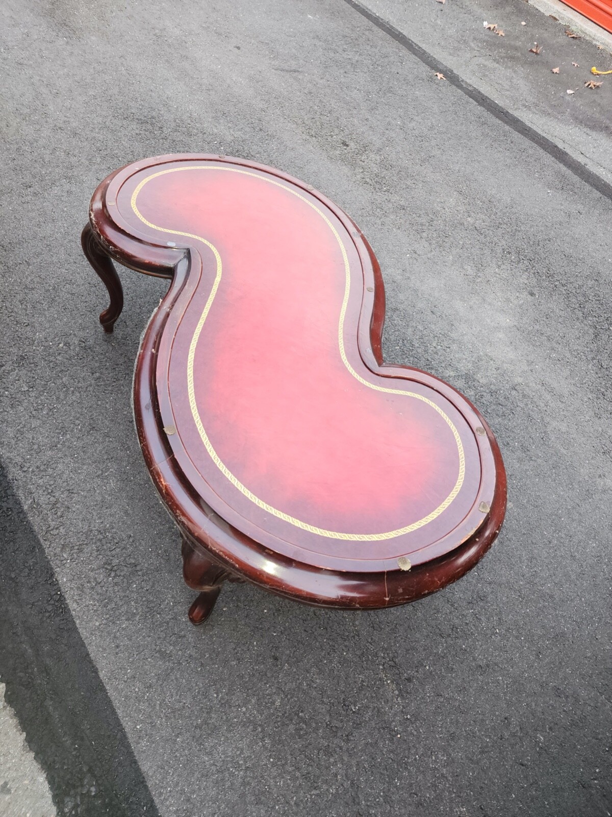 Vintage Kidney shaped mahogany Coffee table