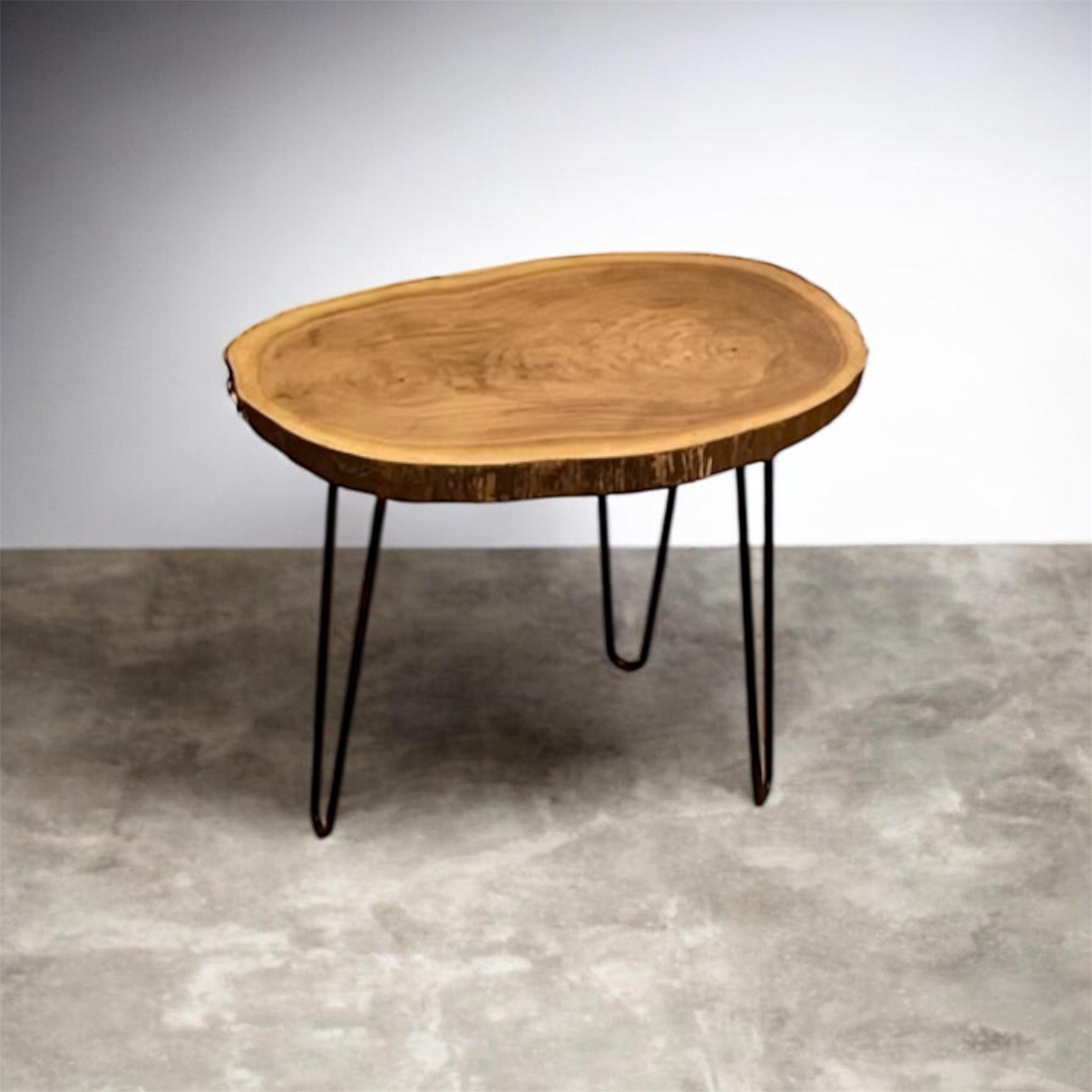 100% HANDMADE MICHIGAN CUSTOM Black Walnut Rustic Solid Wood End Table SHIPS NOW