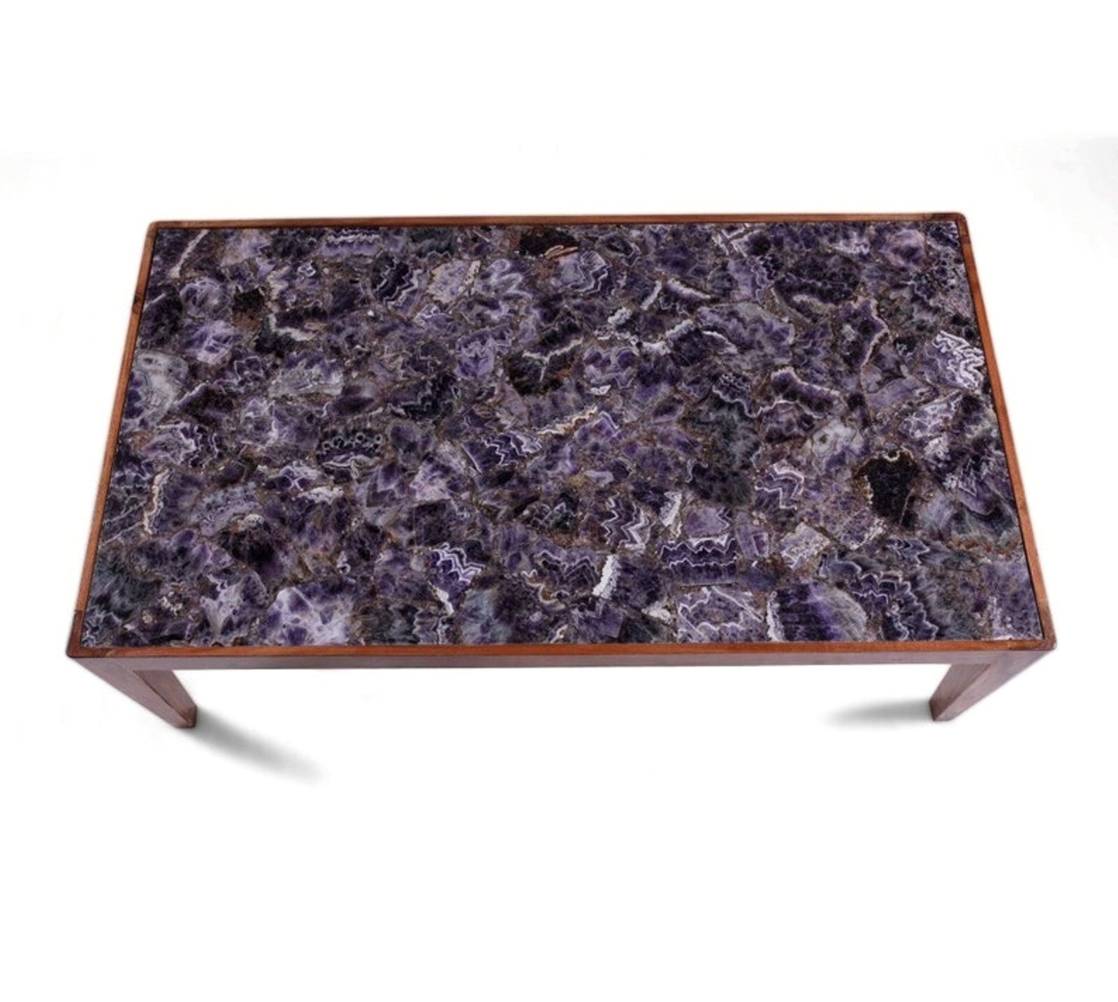 21 Inches Amethyst Side Table / Epoxy Coffee Table Top / Amethyst Customiz Table
