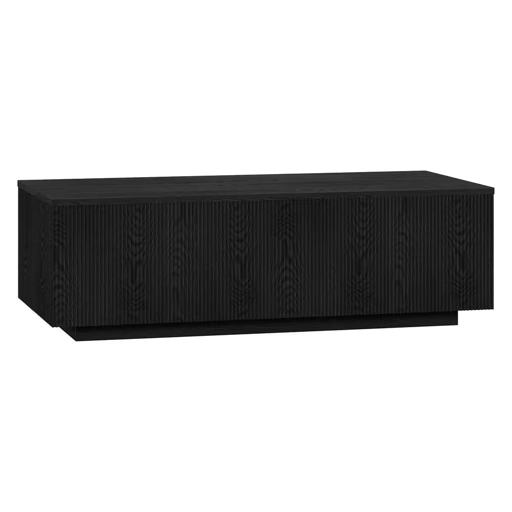 Reyes 47.5 In. Black Grain Rectangle MDF Top Coffee Table