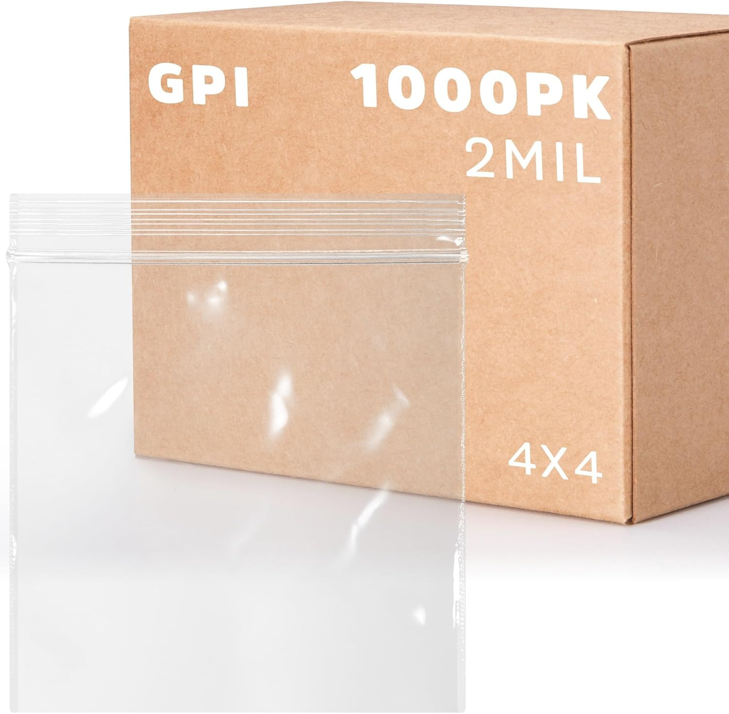 Clear Plastic Reclosable Zip Bags – Bulk Case of 1000 4″ X 4″ 2 Mil Thick Stron