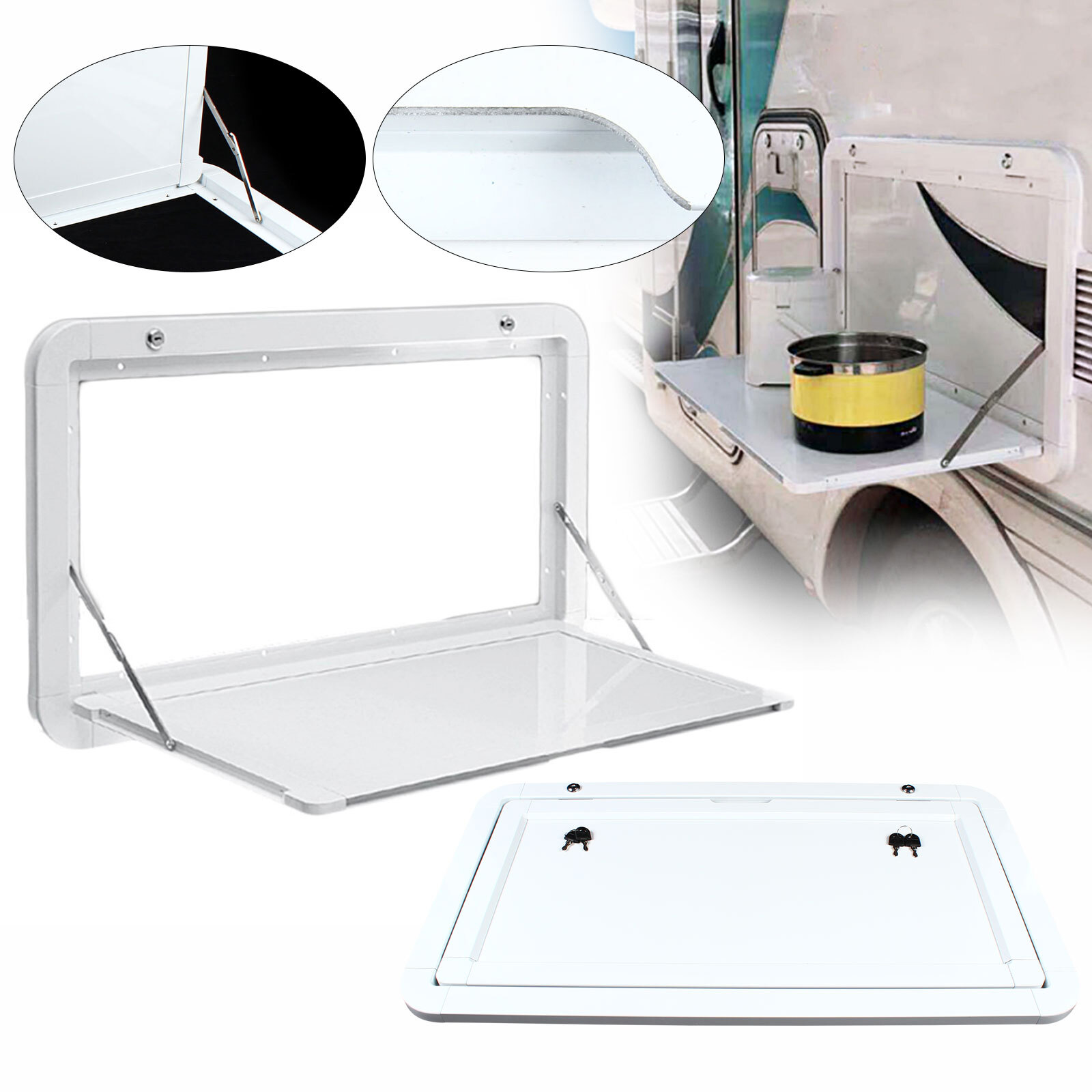 31.49*17.71in Foldable RVs Table Modern RV Caravan Folding External Table