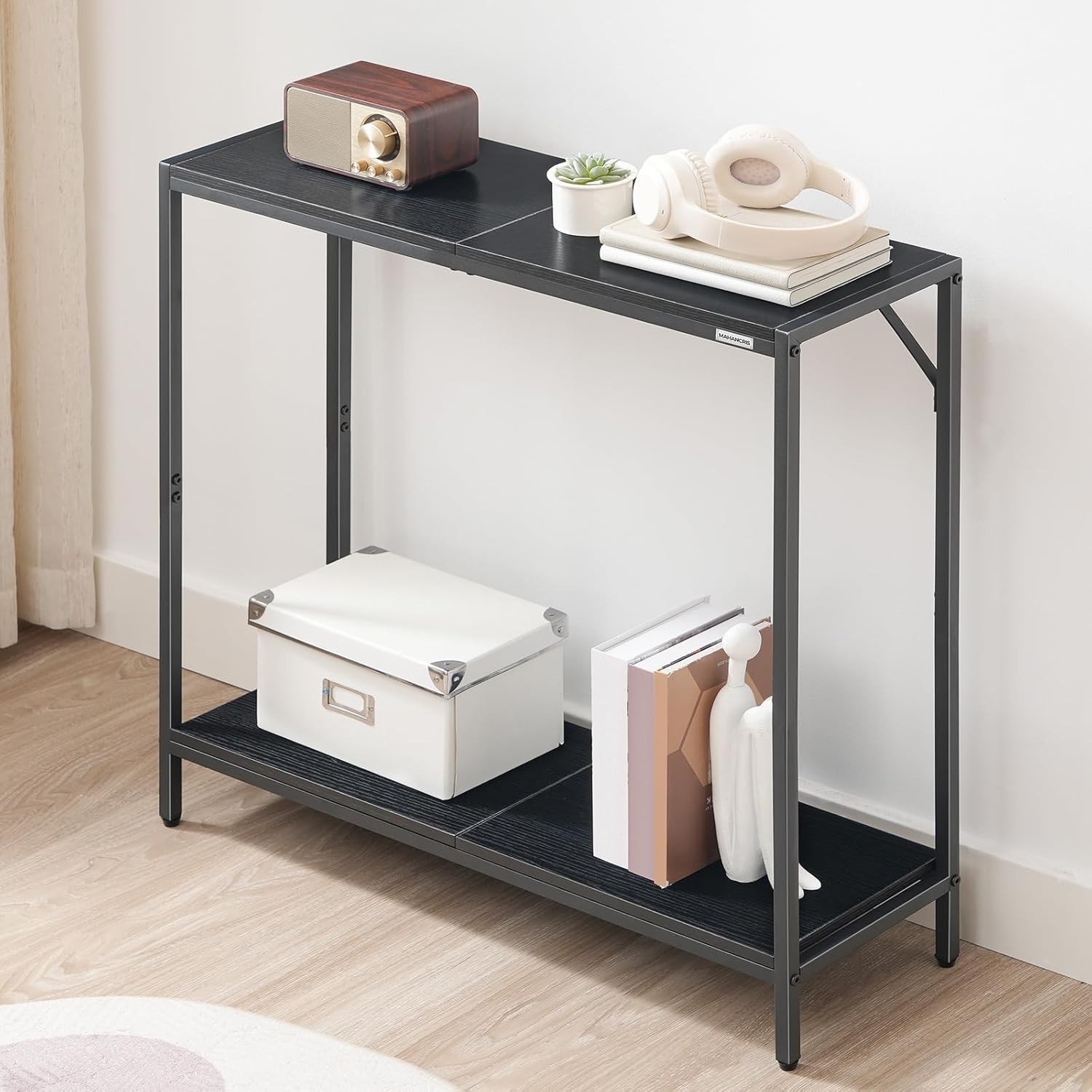 Space-Saving 2-Tier Console Table – 30” Entryway Table, Sturdy, Easy Assemble