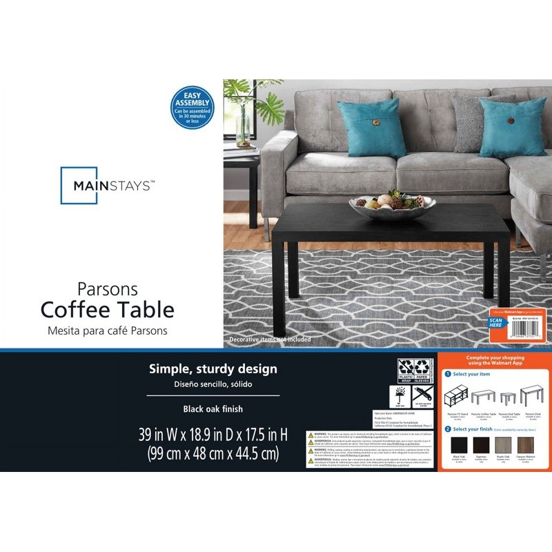 Stylish Minimalist Coffee Table PVC Hollow Core Perfect Small Living Spaces New