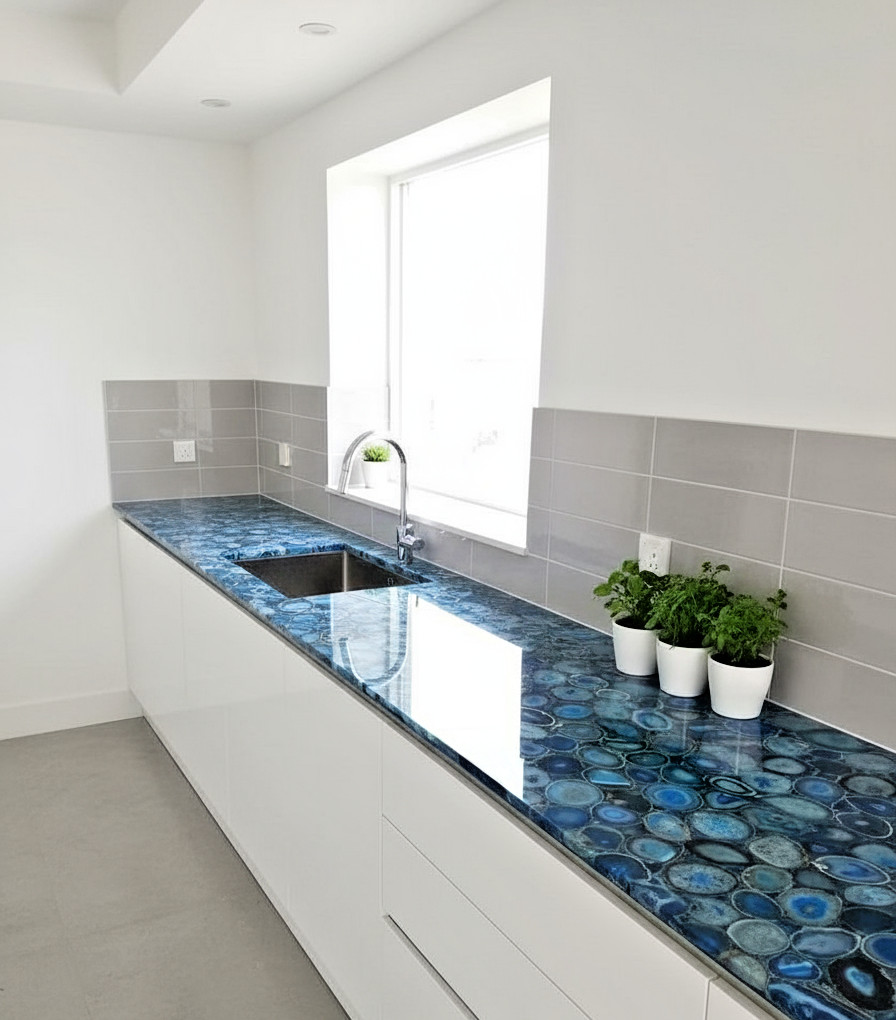 Handcrafted Agate Countertop – Unique Stone Surface for Home Décor