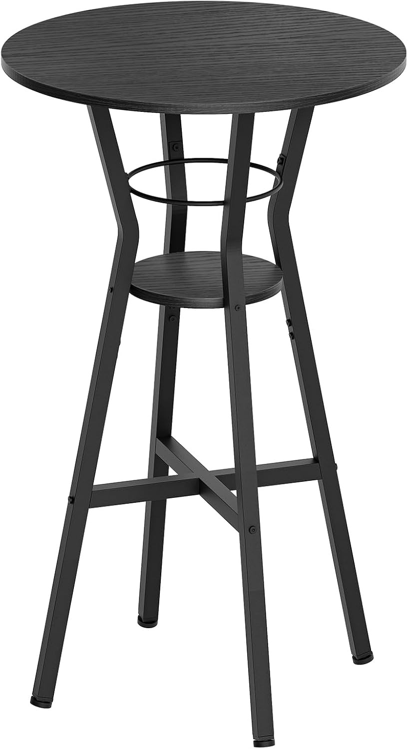 Bar Table 2-Tier Round High Top Table Pub Table Home Bar Counter Bistro Table